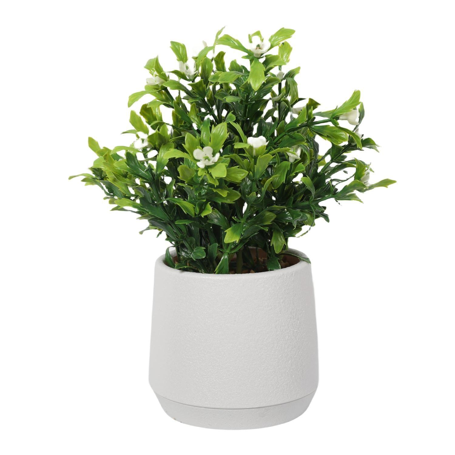 Planta Decorativa con Macetero tipo Mármol 24 CM-4