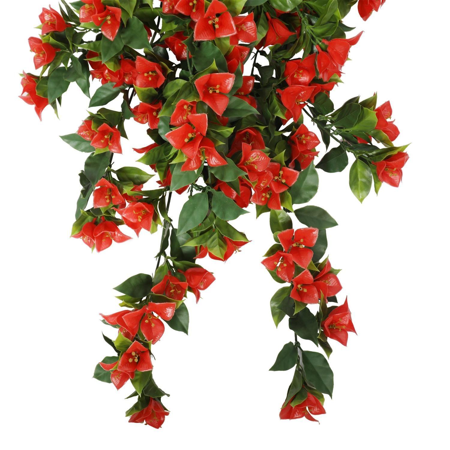 Planta Colgante Artificial Gardenia 90 CM Roja-2