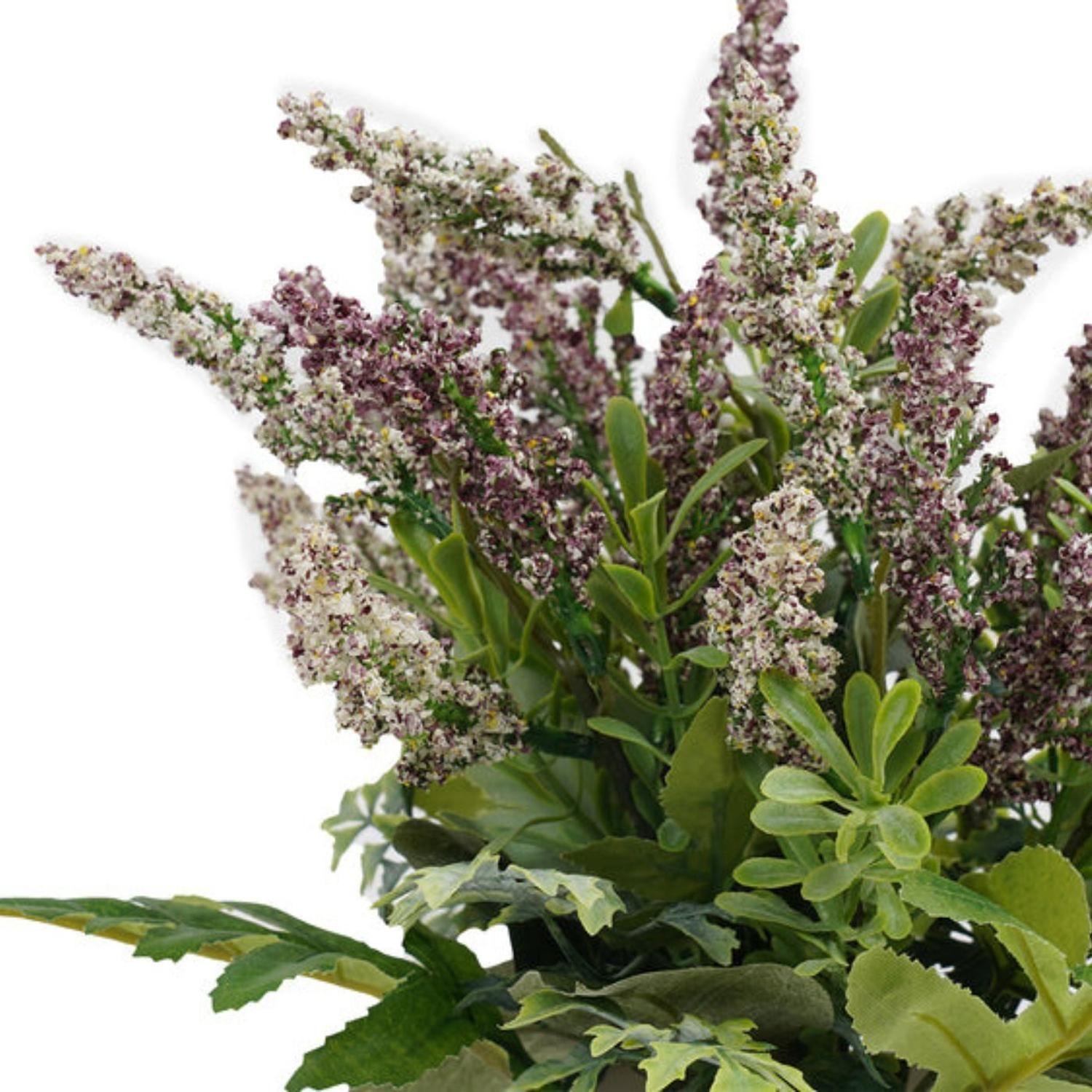 Planta artificial Lavanda En Macetero Blanco 29 Cm-3