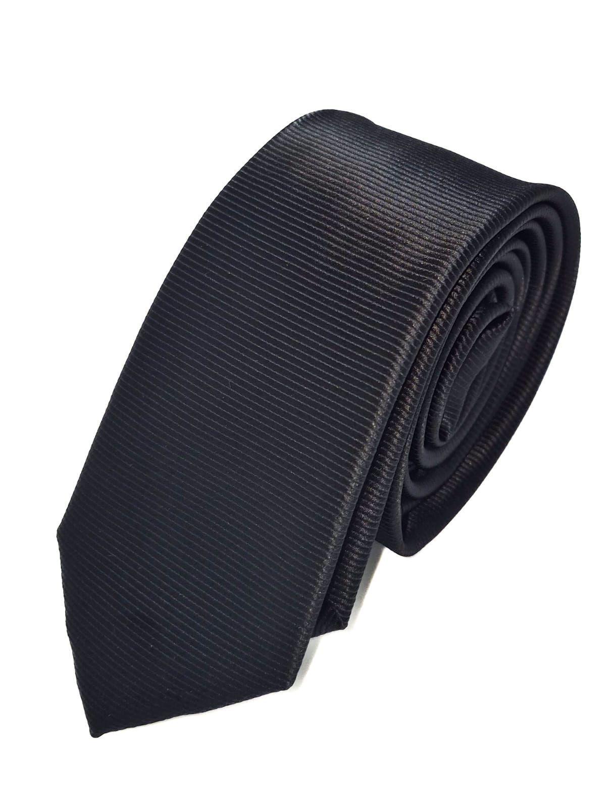 CORBATA NEGRA DISENO HORIZONTAL 5CM-0