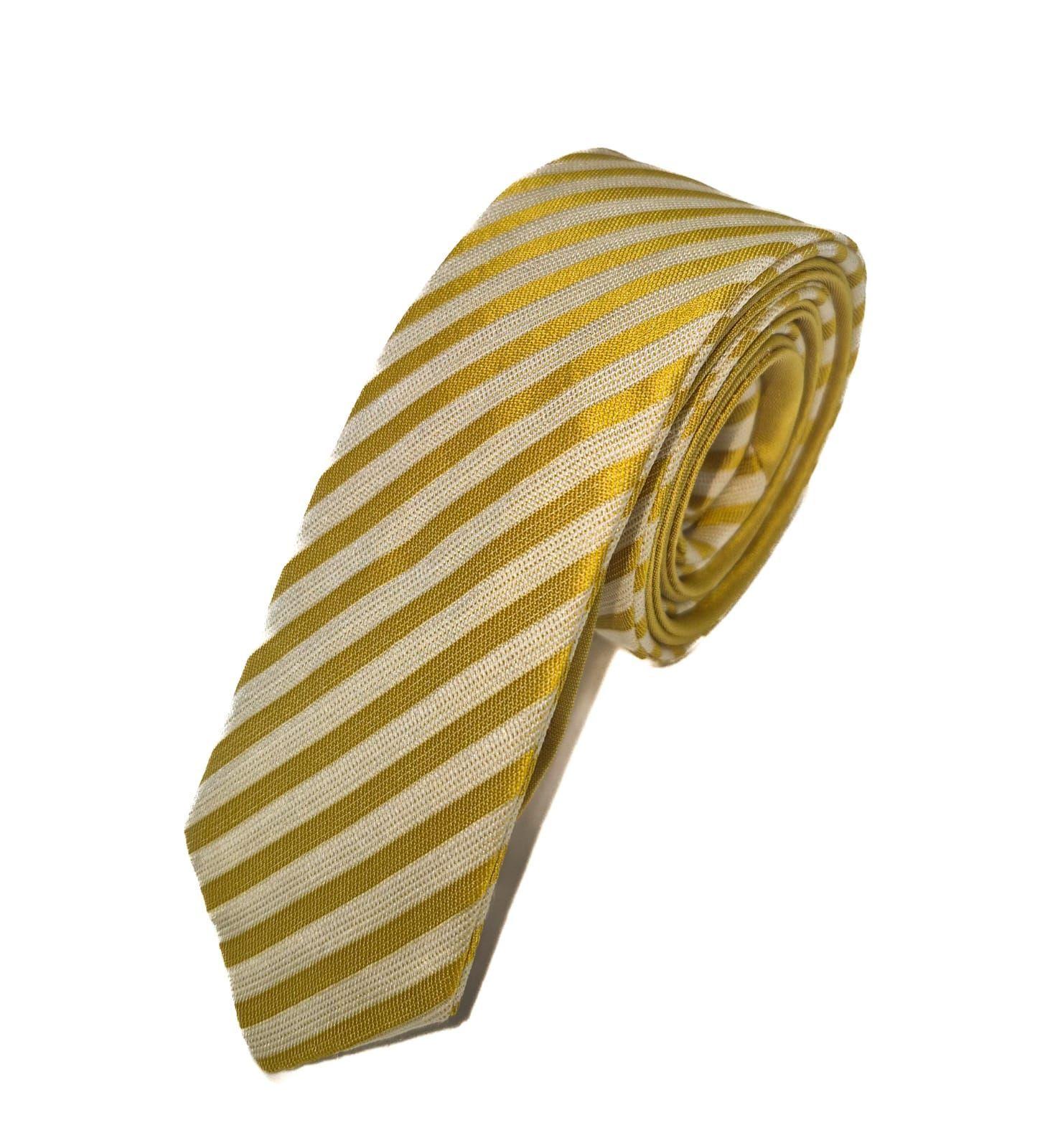 CORBATA BLACK TIE RAYAS DIAGONAL AMARILLA 5 CM-0