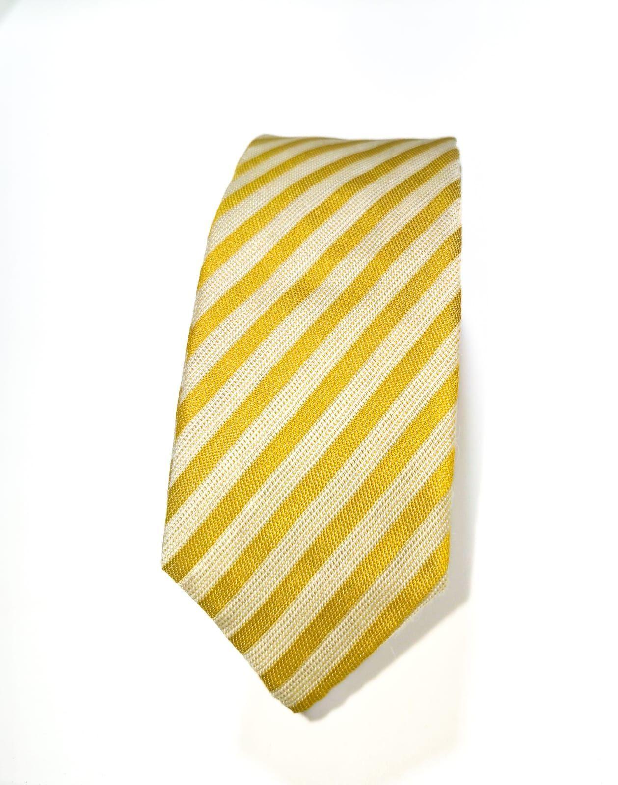 CORBATA BLACK TIE RAYAS DIAGONAL AMARILLA 5 CM-1