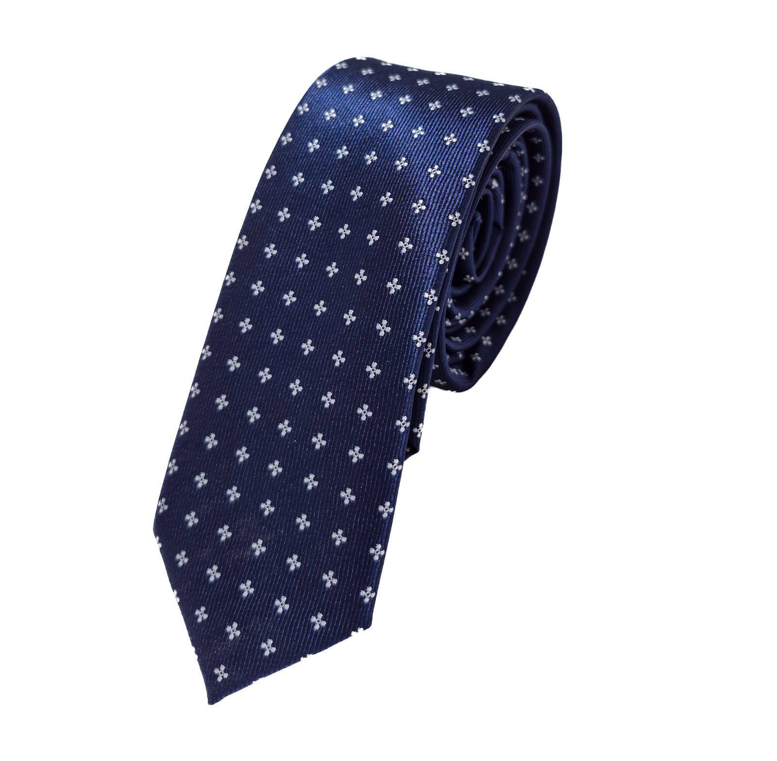 Corbata Azul con dise o Geom trico Floral Arrow 5 cm-0