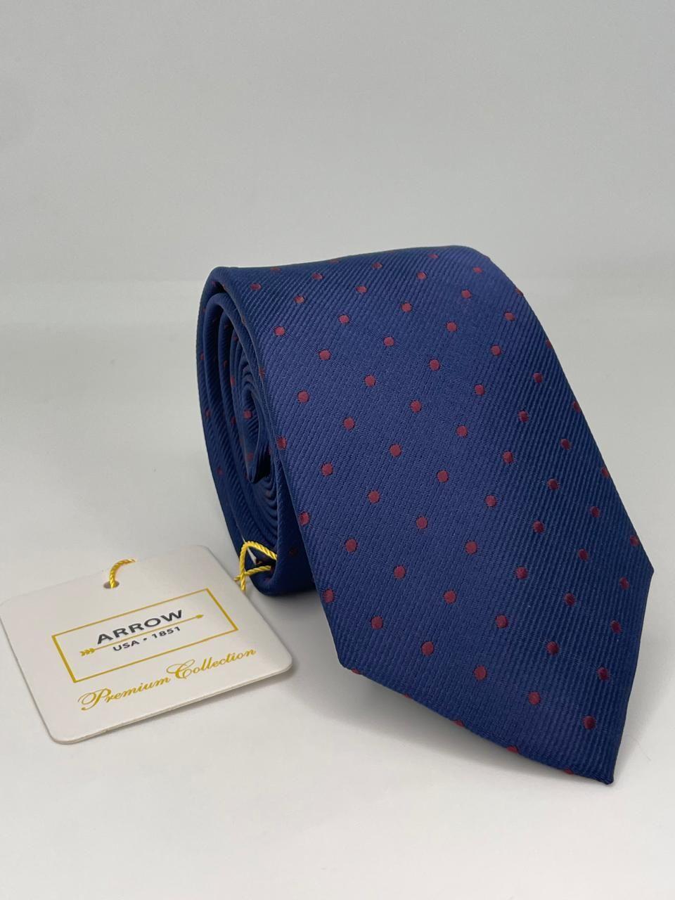 Corbata azul marino con diseño -0