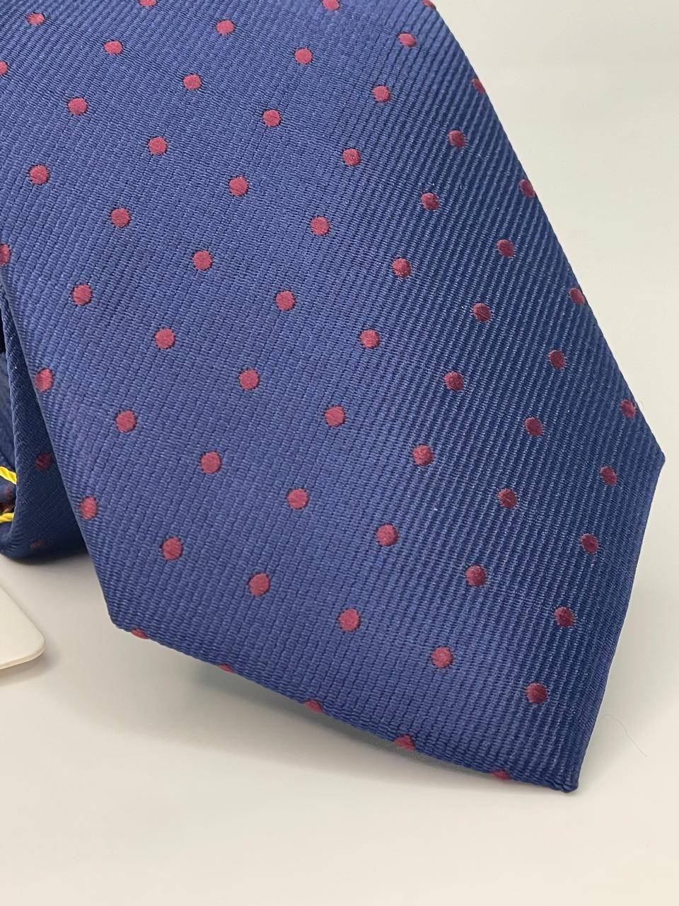 Corbata azul marino con diseño -1