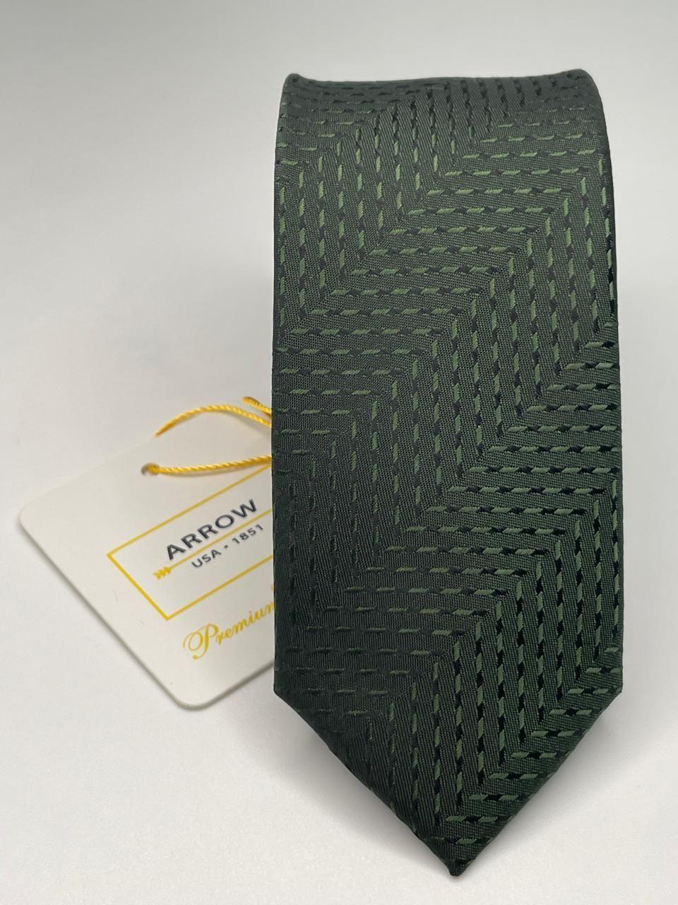 Corbata color verde con diseño en relieve-2