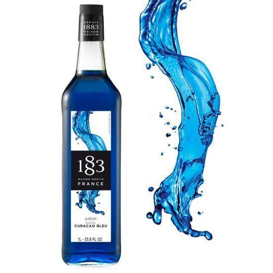 JARABE SIRUP BLUE CURAZAO 1883 MAISON ROUTIN FRANCES SYRUP 1L-0