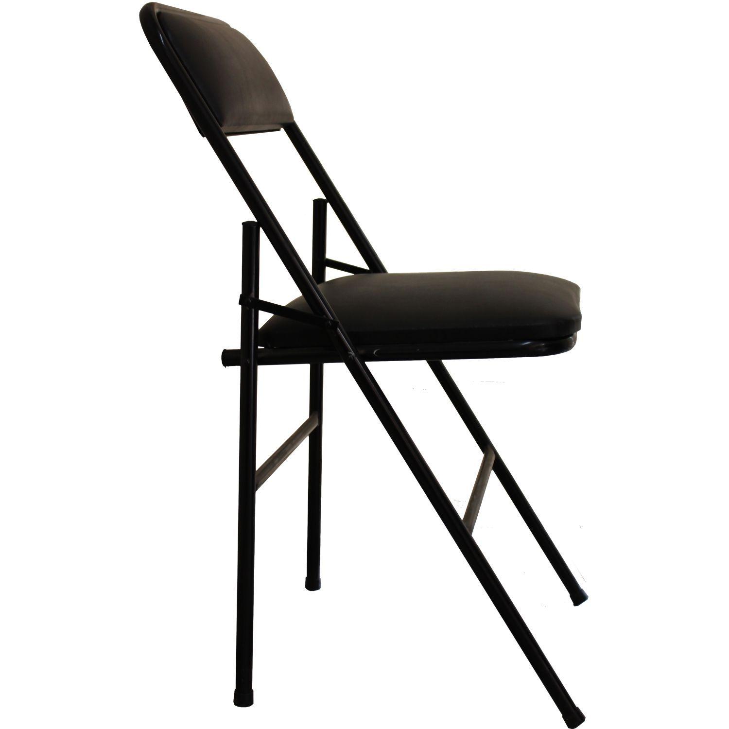 Silla plegable negro 44x42x80 cm-2