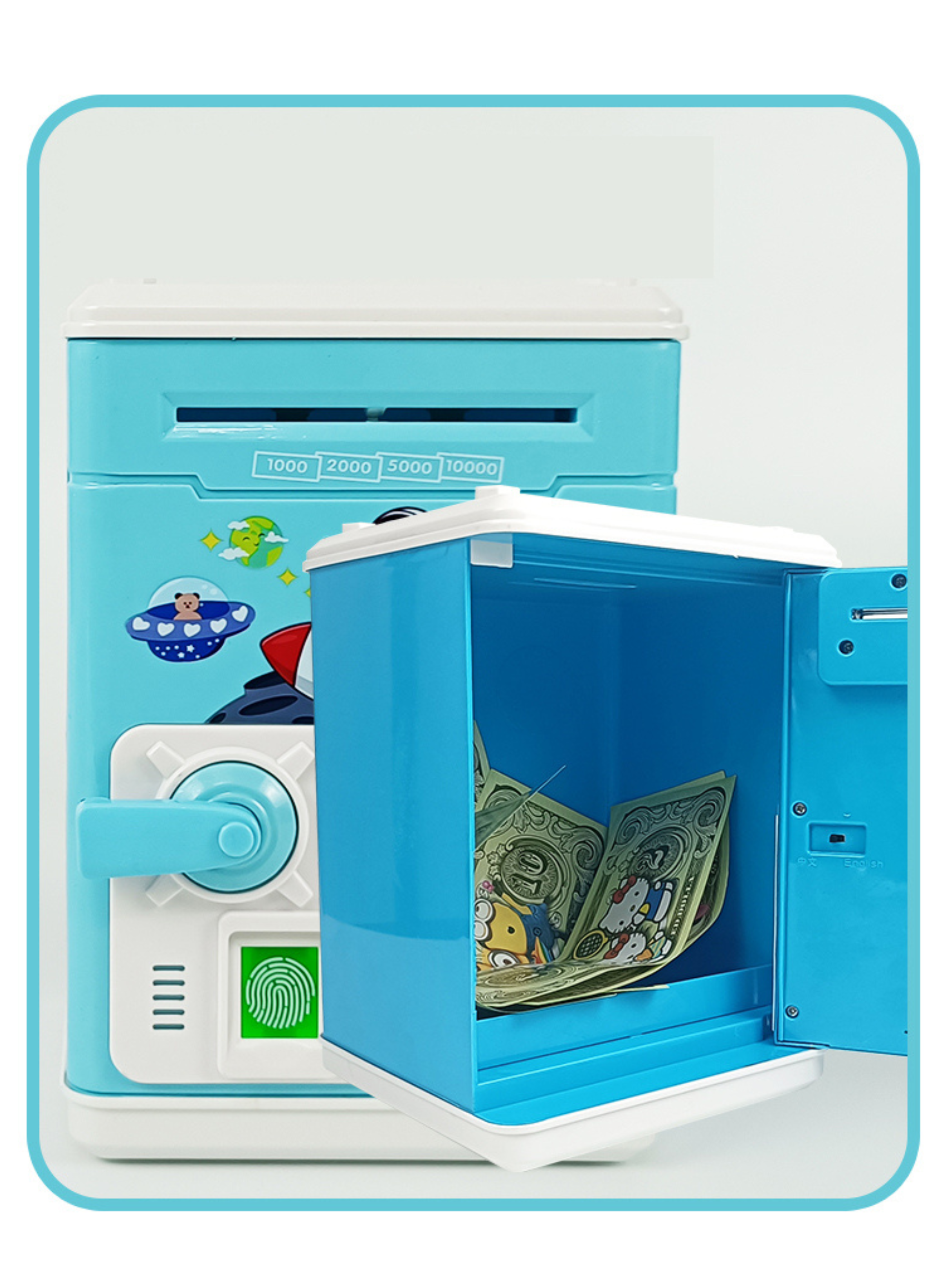 Alcancía Automática Caja Fuerte Para Niños Portátil Password-2