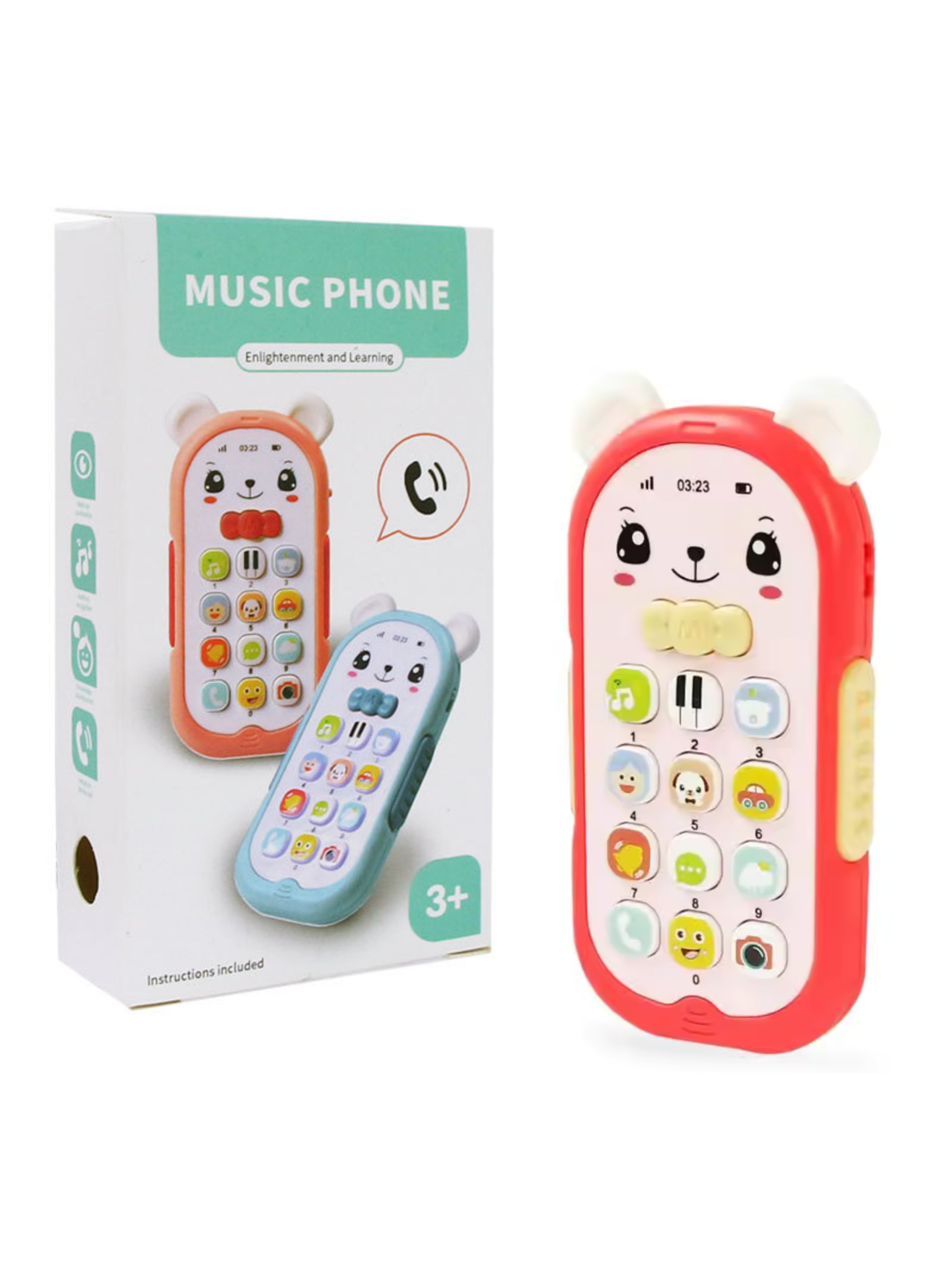 Teléfono Celular Musical Con Luces Juguete Para Bebé Y Niños-2