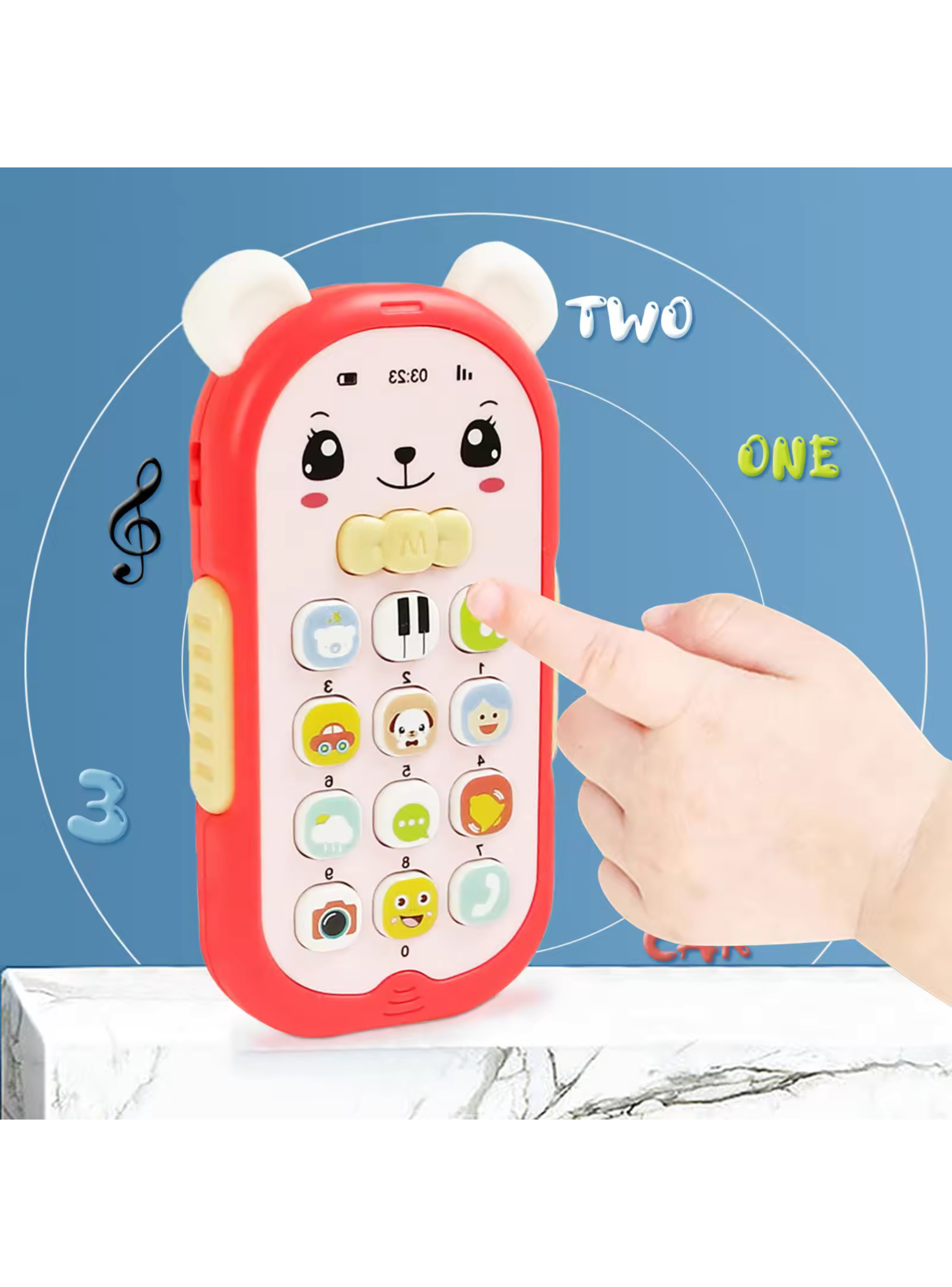 Teléfono Celular Musical Con Luces Juguete Para Bebé Y Niños-3