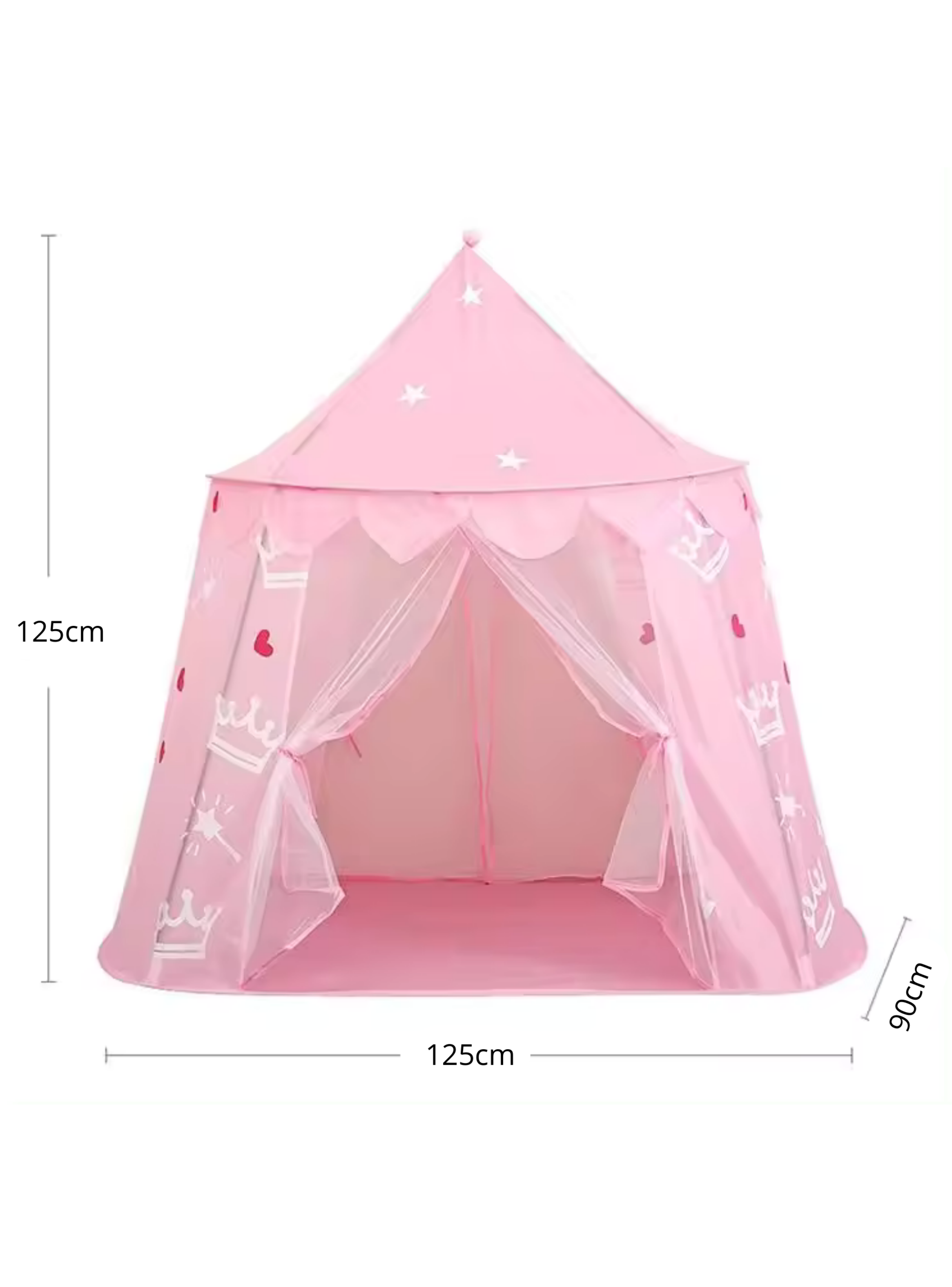 Carpa Castillo Princesa Plegable Rosa Juguete-3