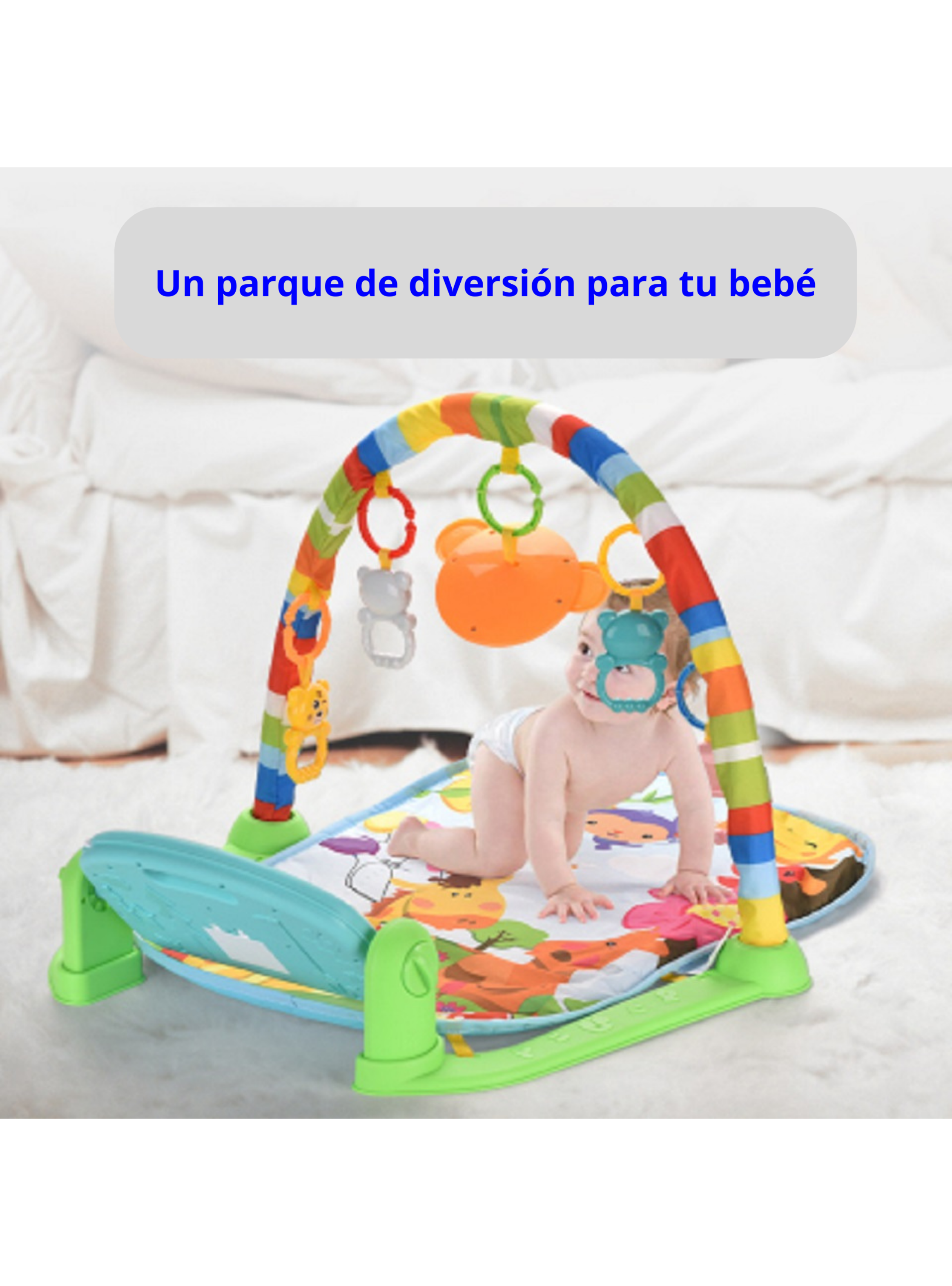 Alfombra Gimnasio Y Piano Musical, Multifuncional Para Bebes-5