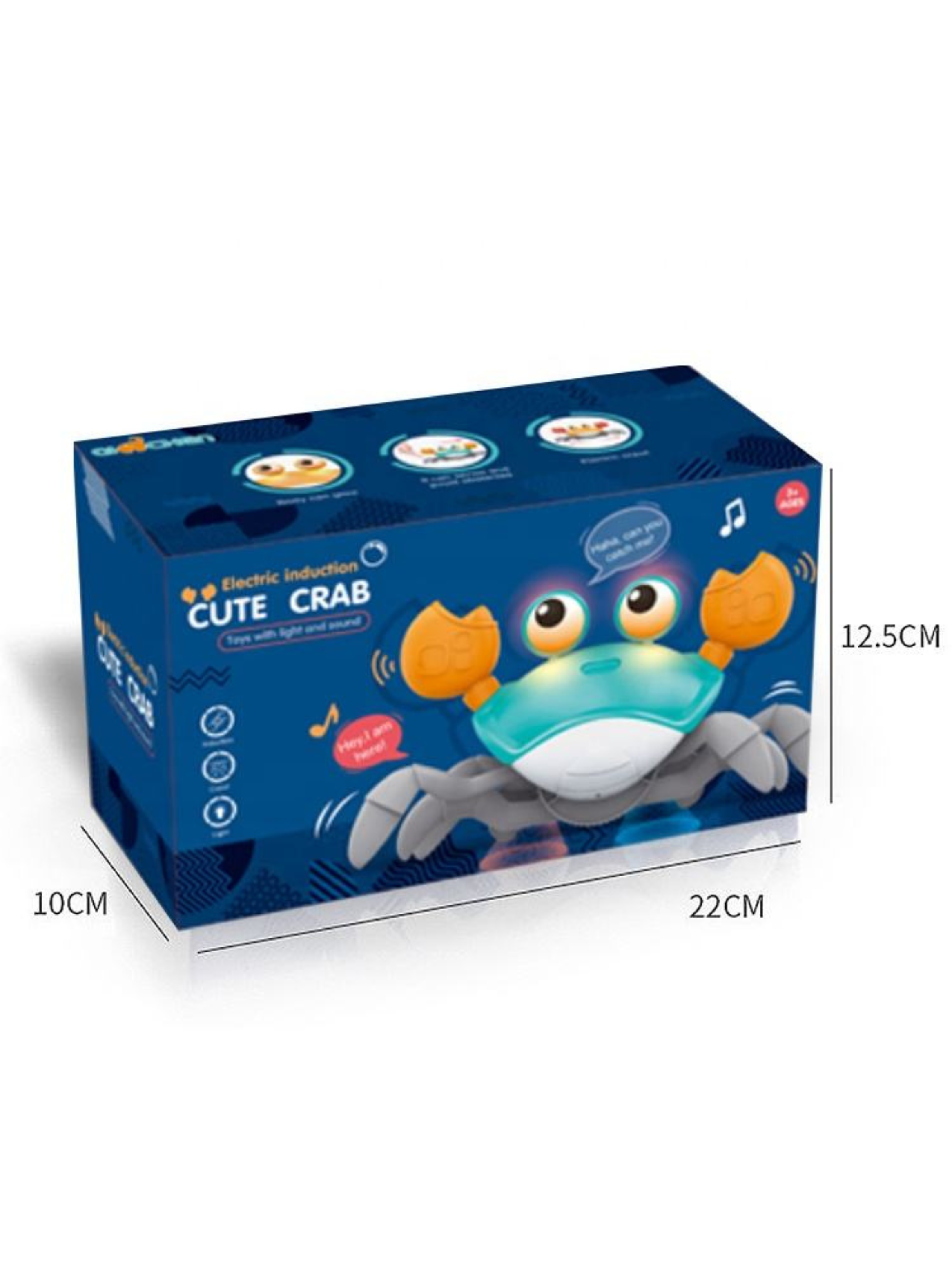 Cangrejo Musical Y Luz Led, Con Sensor Para Evitar Obstáculo-6