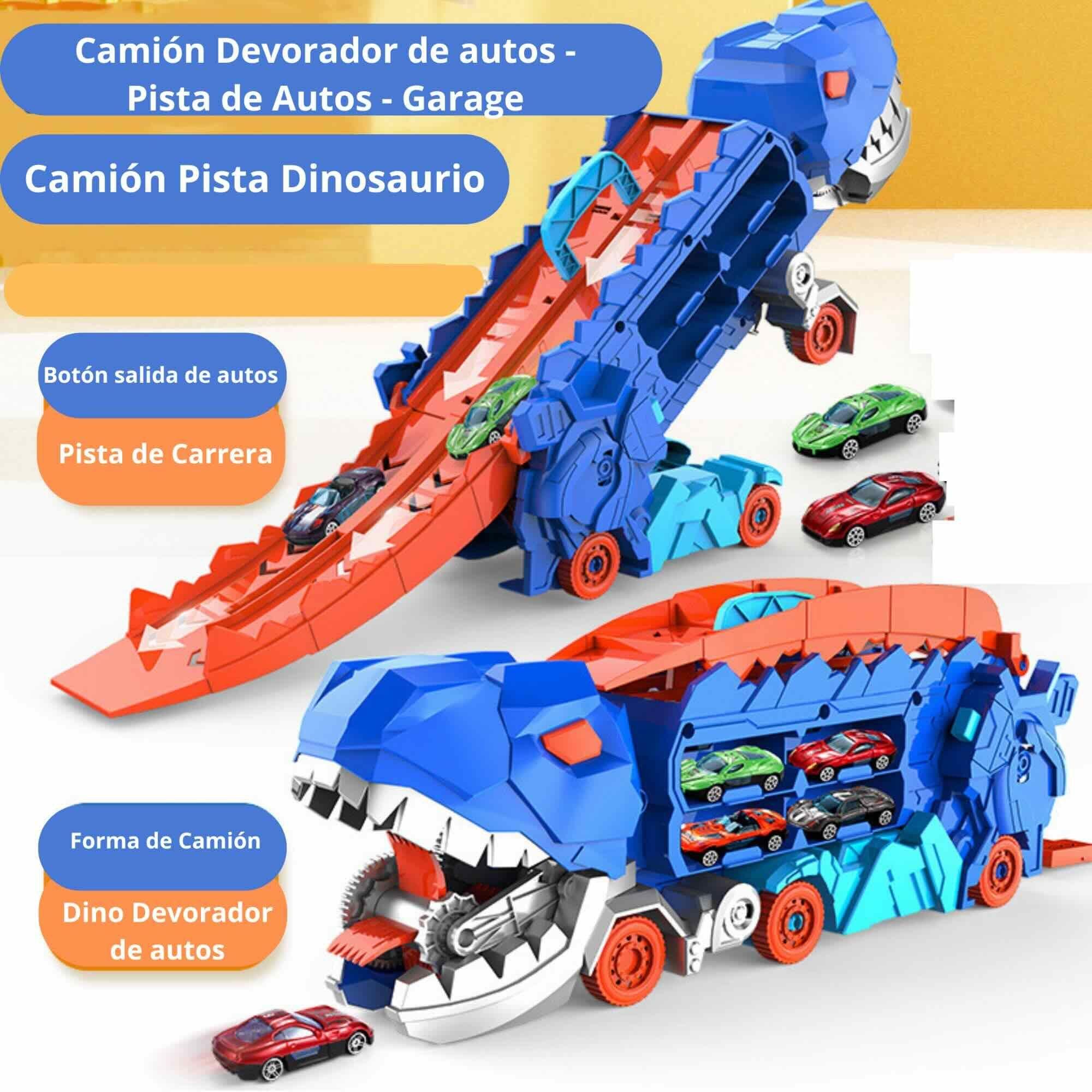 Camion Dino T rex Pista Garage 4 Autos Transf-1