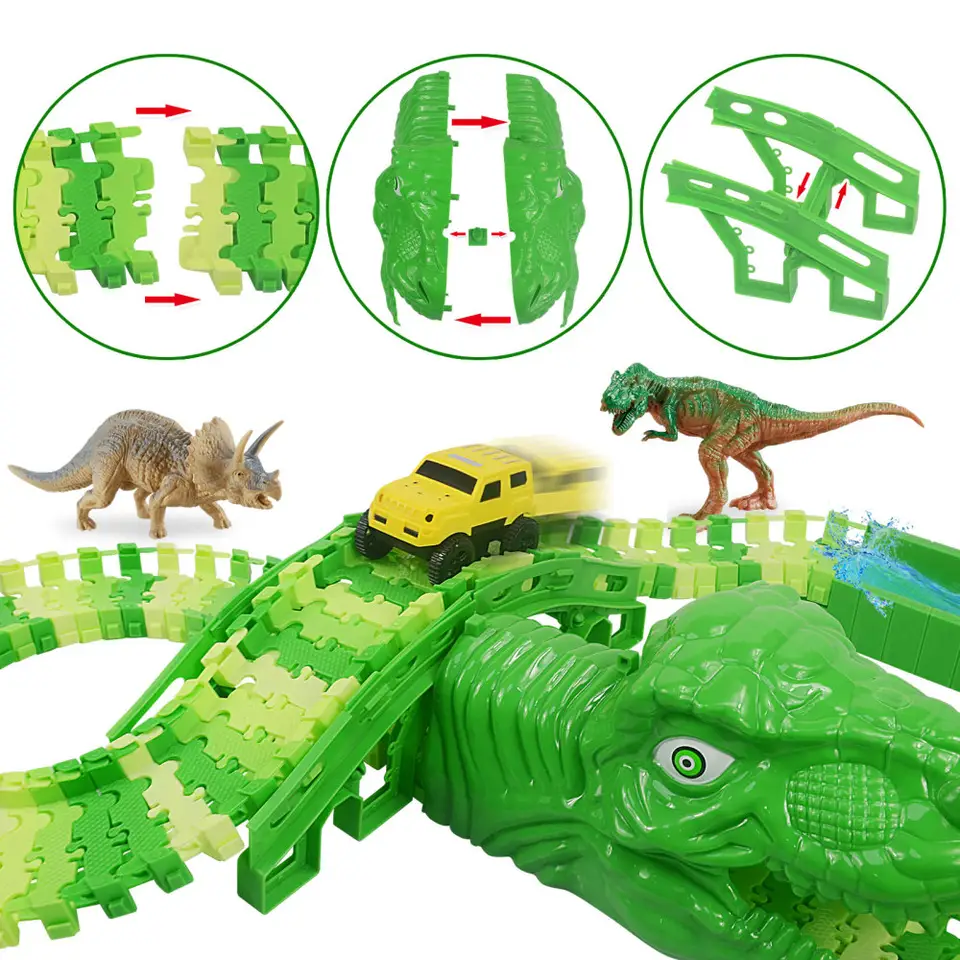 Pista Auto Dinosaurio Flexible-4