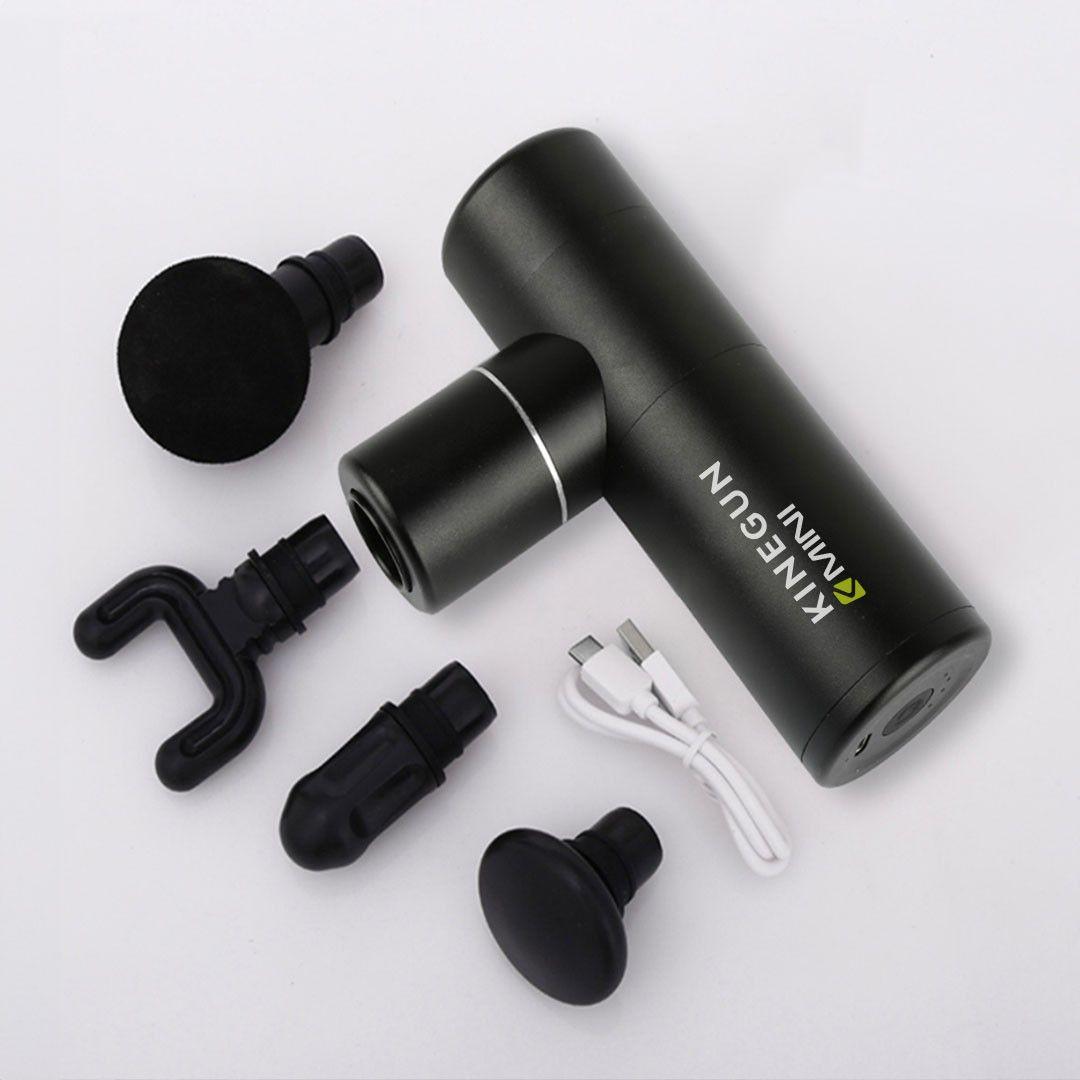 Pistola de Masajes Kinegun Mini 4 cabezales 4 niveles intensidad-4