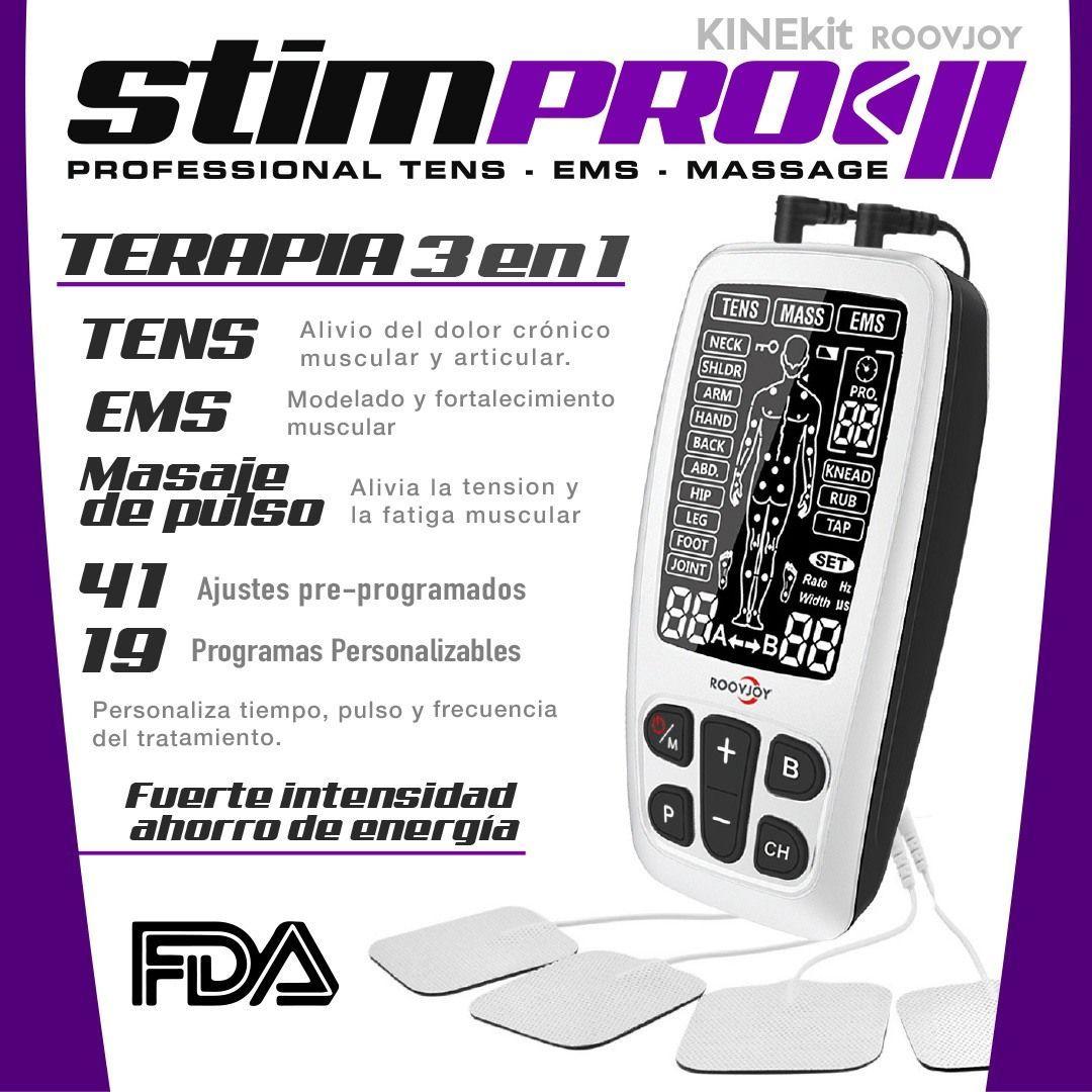 Electroestimulador Tens Ems Electroterapia Stim Pro 2-7