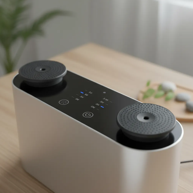 Difusor Aceites Portátil Bluetooth 200 M2 Táctil Plateado-2