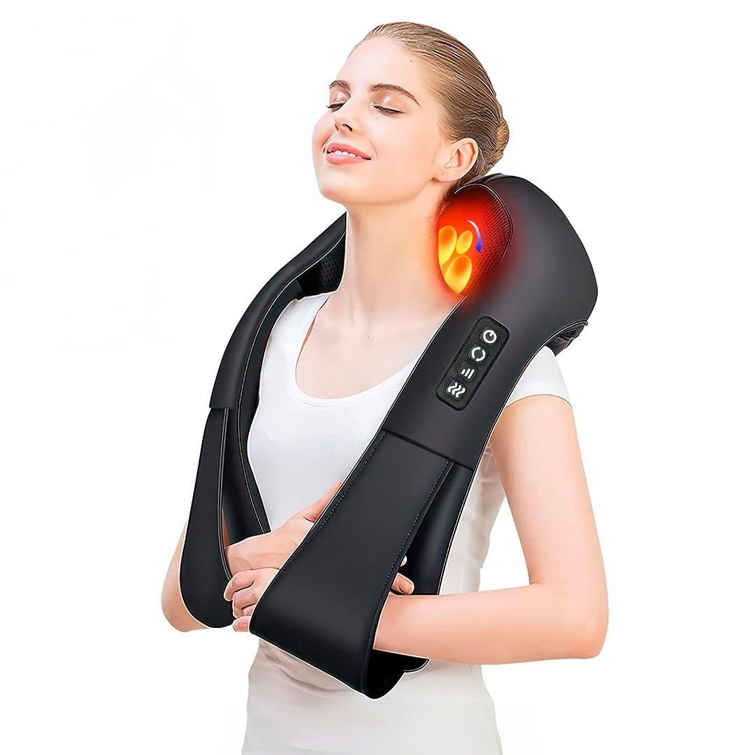 Masajeador Cuello y Espalda Calor, Bidireccional - Kineck Go-4