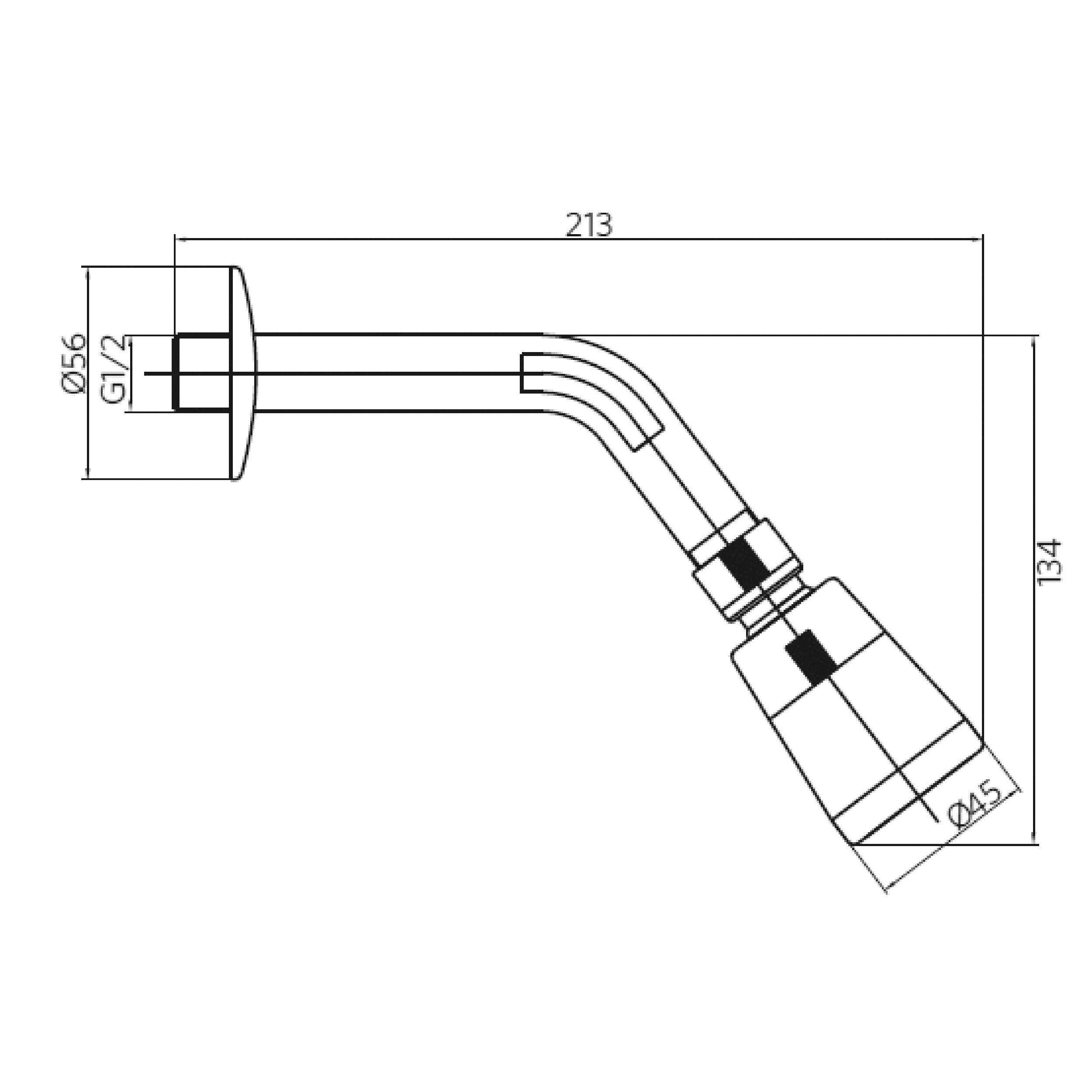 Cabeza Ducha Simple ABS Cromo-1
