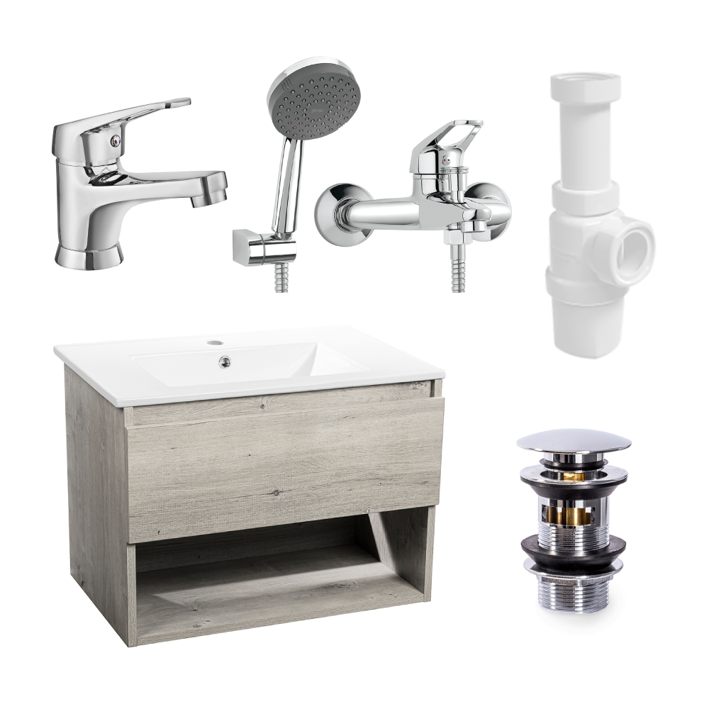 Pack Baño Retro | Mueble + griferías-5