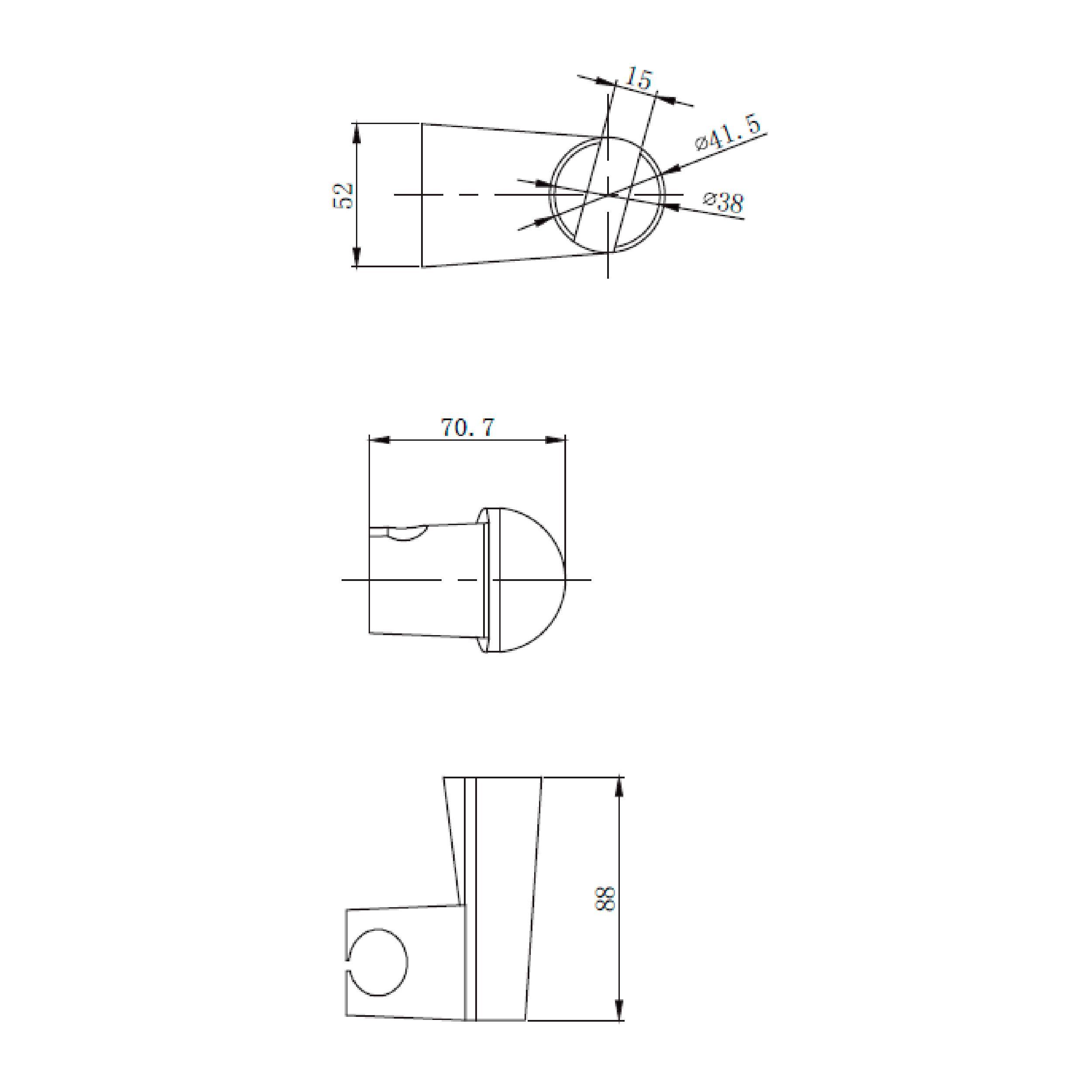 Soporte Ducha ABS Cromo-3