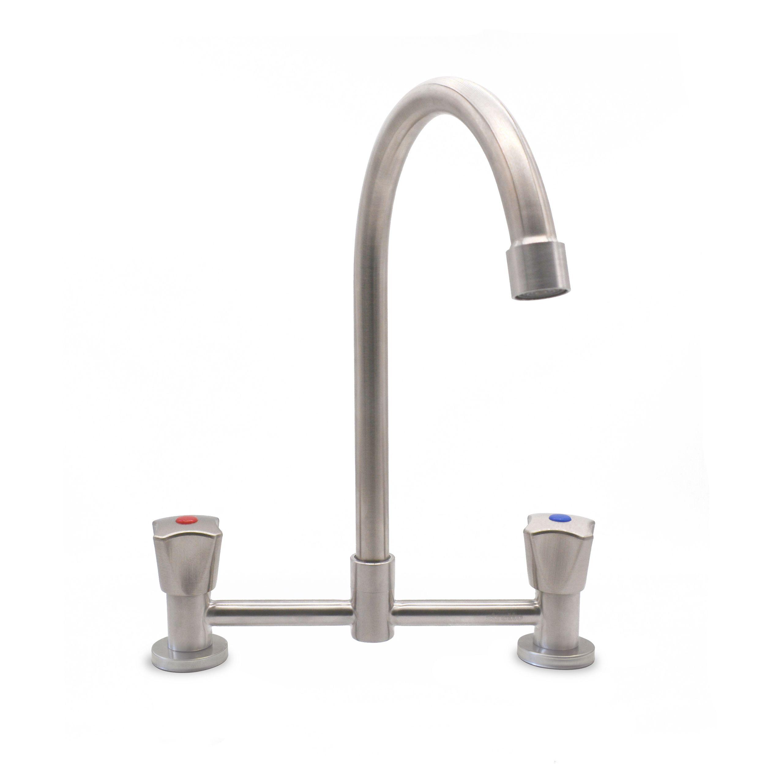 Combinación Lavaplatos 8" Delia Inox Satinado-0