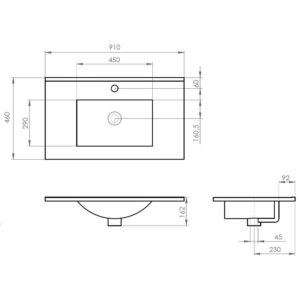 Mueble de Baño Completo Éclair 90x46 Lenga-7