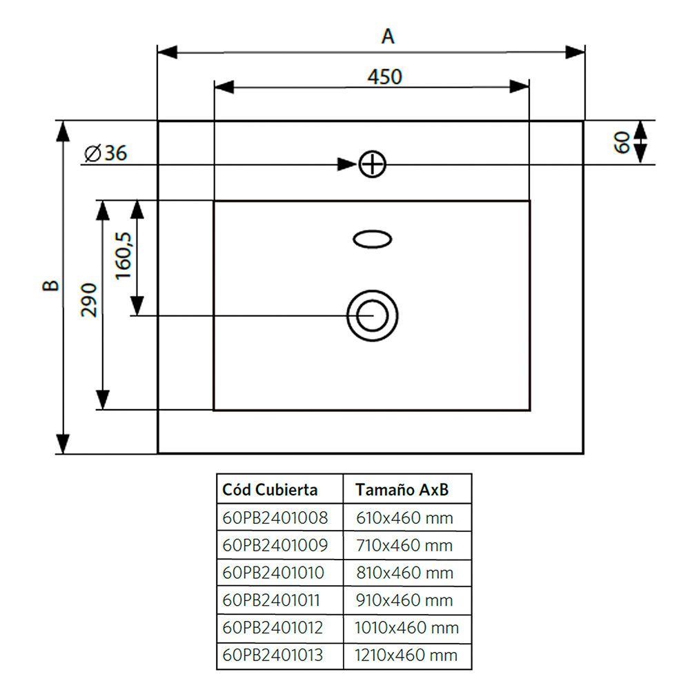 Cubierta Vanitorio 100x46 cm-2