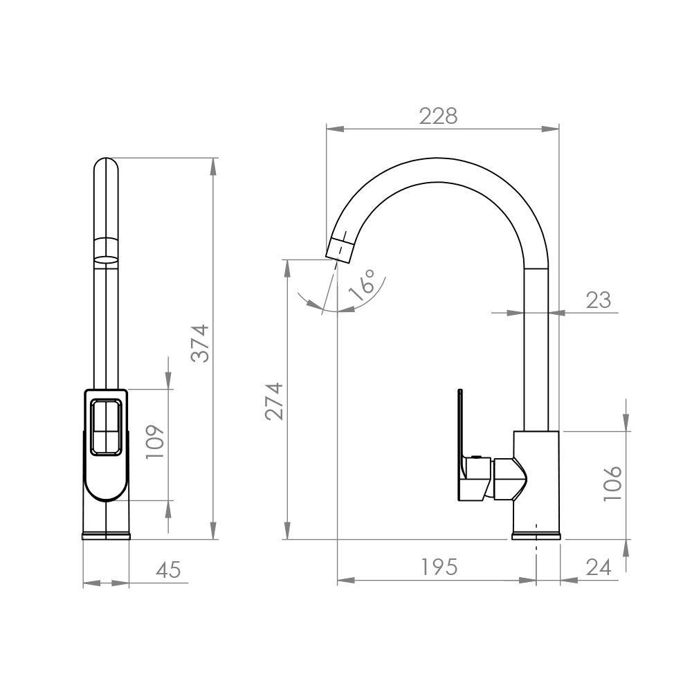 Monomando Lavaplatos Anzi Cromo-3