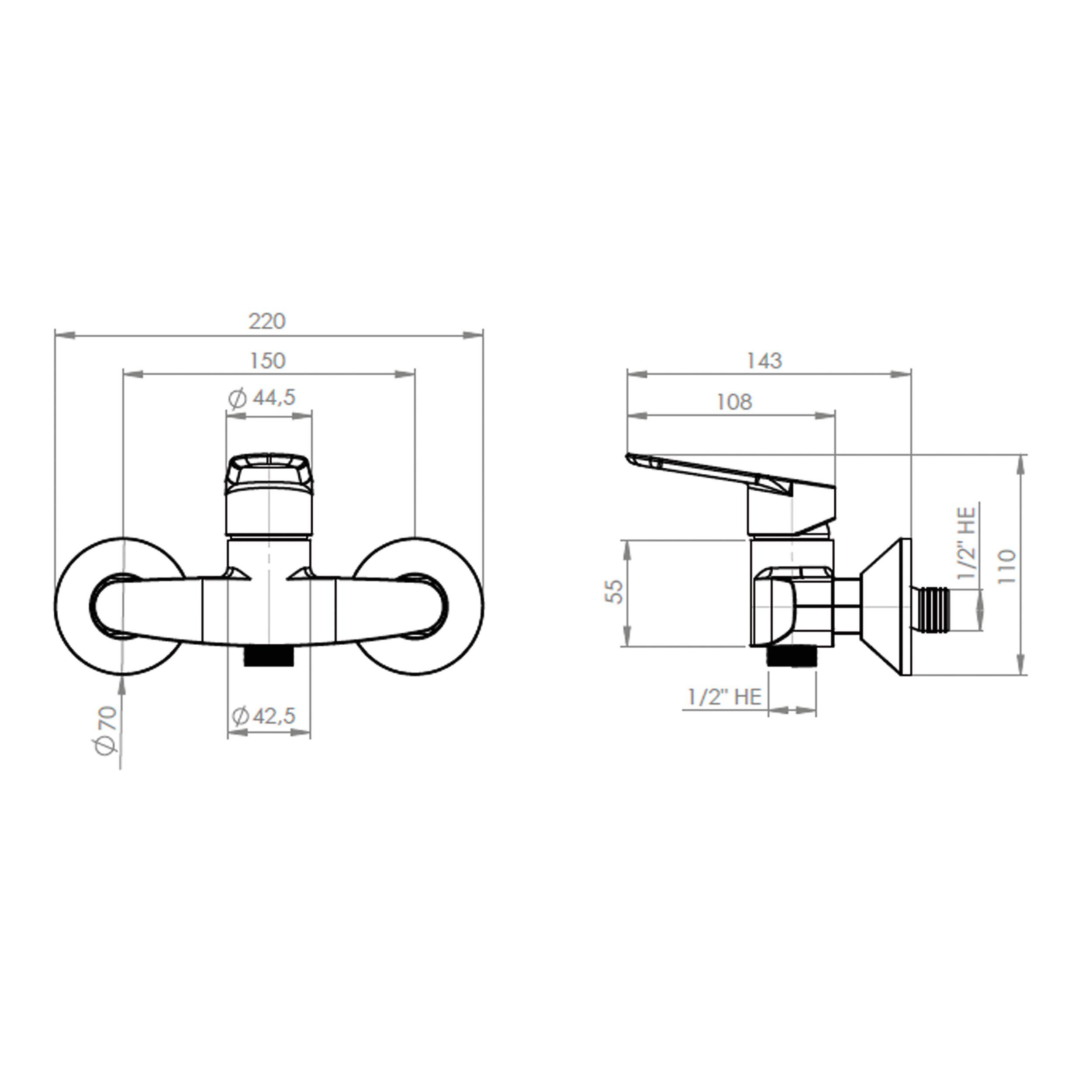 Monomando Ducha Senso-1