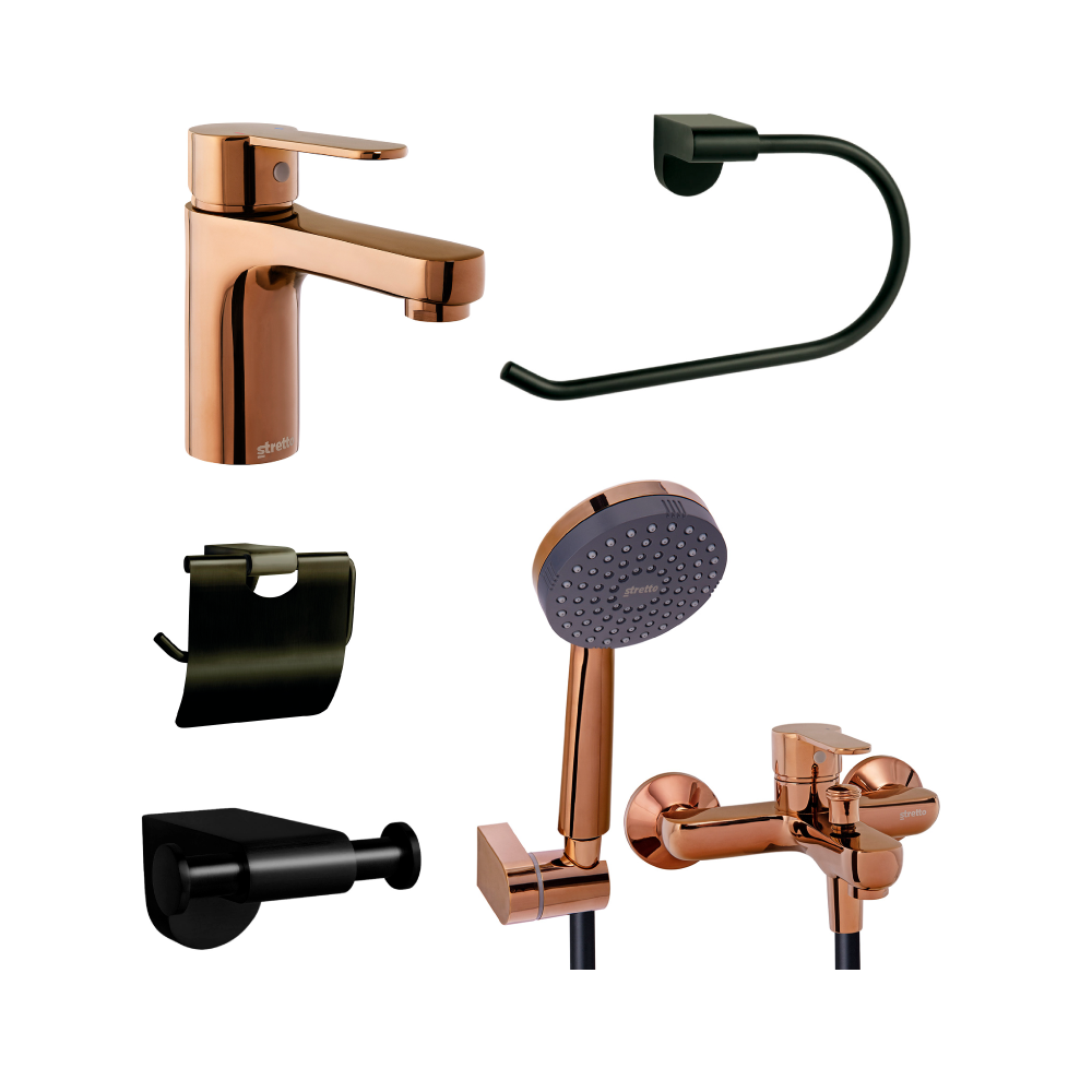 Pack Baño Cobre | Grifería + Accesorios-0