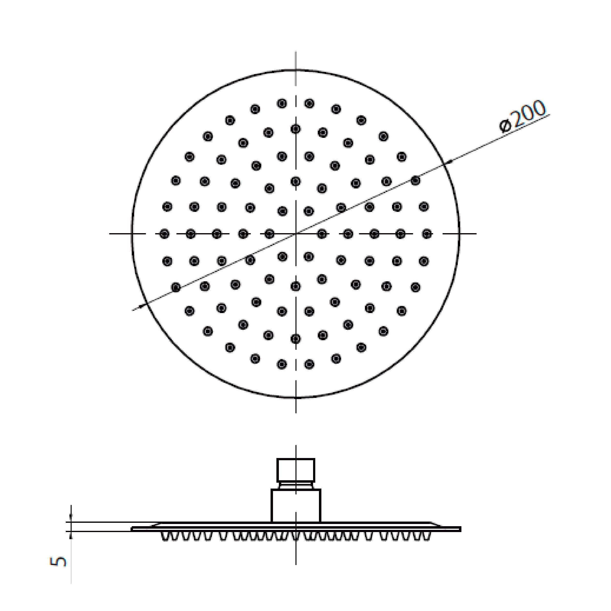 Plato Ducha Circular de 20 cm Ultra Delgado-3