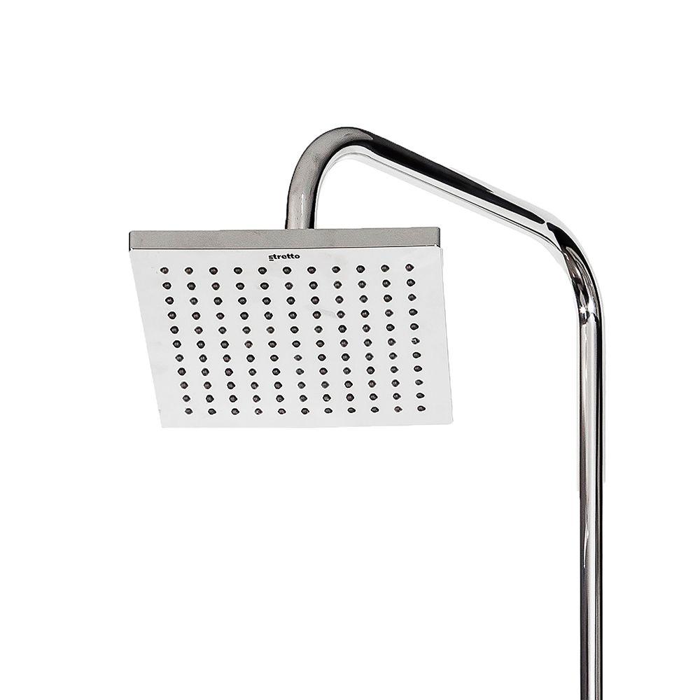 Plato Ducha Cuadrado 20 cm Cromo-4