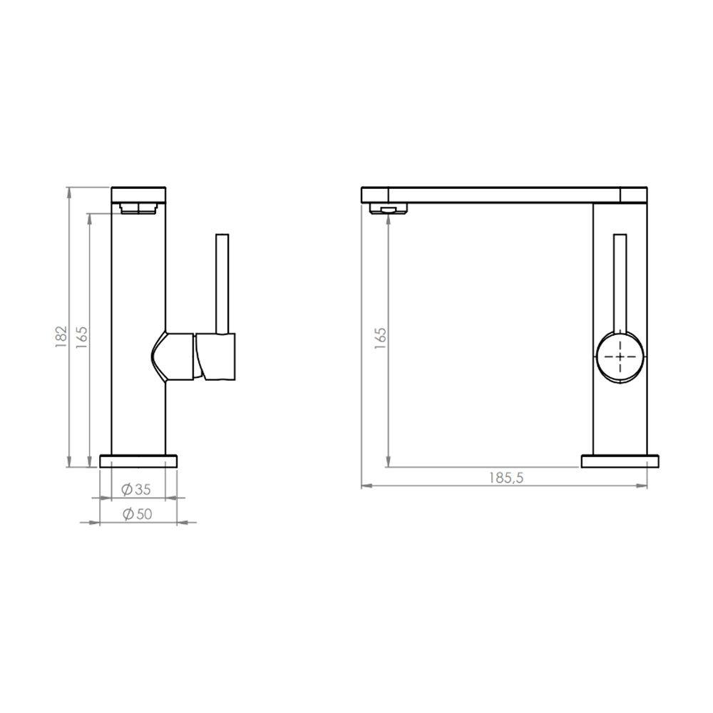 Monomando Lavamanos Veroli Inox Satinado-5