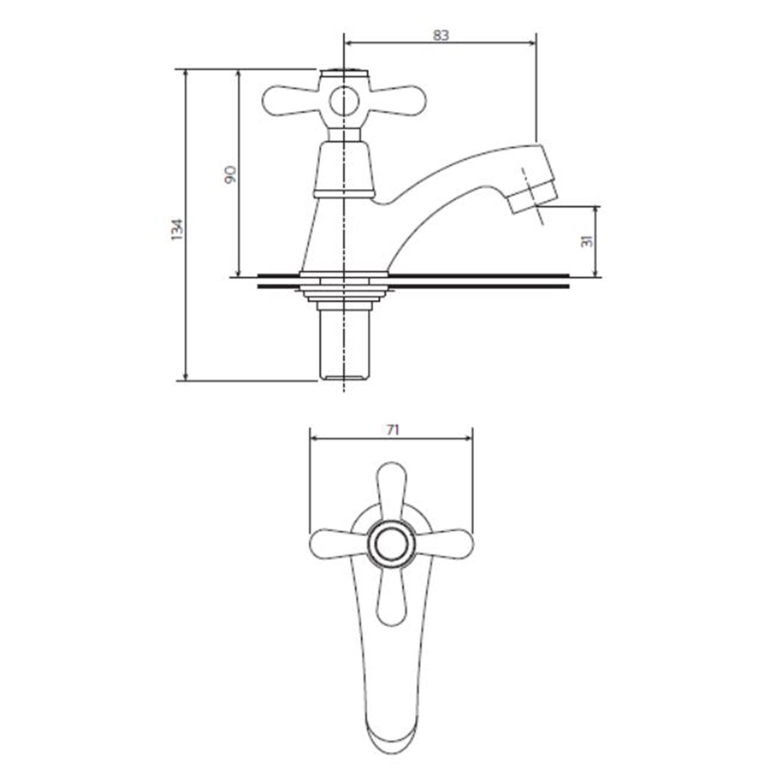 Llave Lavatorio Mossini Cruz-3