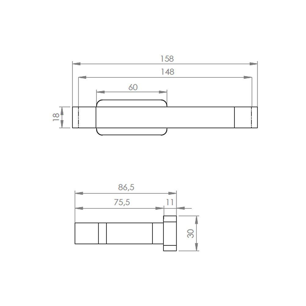 Porta papel higiénico Ottone-3