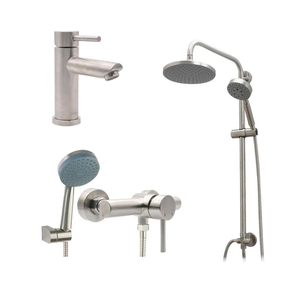 Pack Baño Inox | Columna + Griferías-4