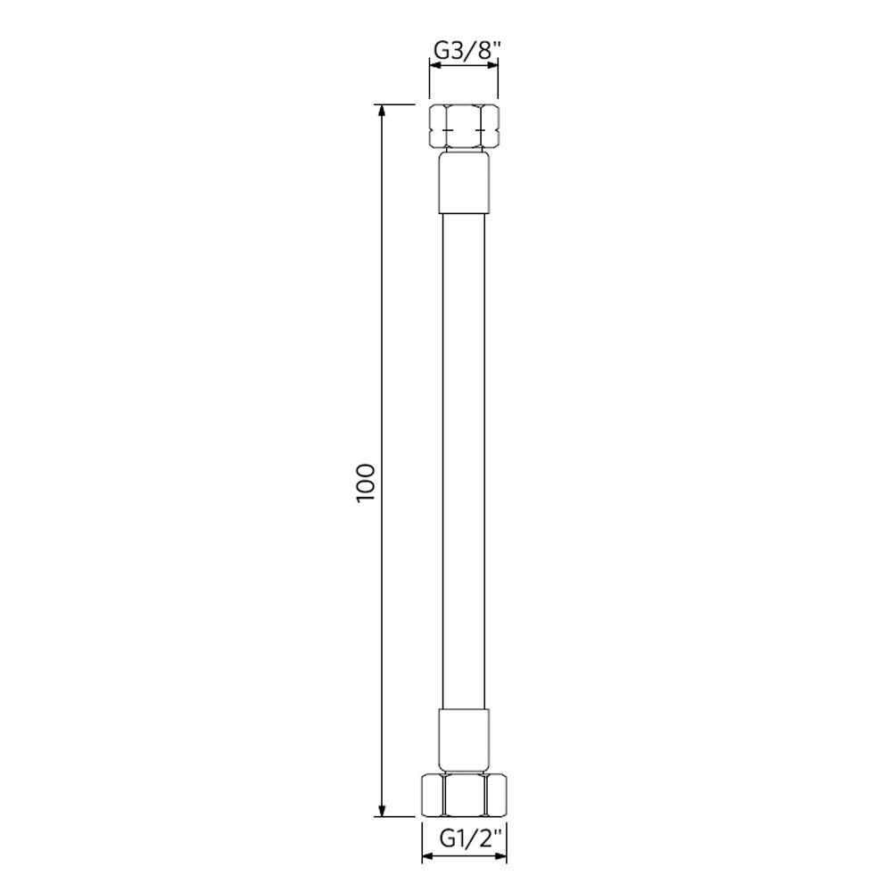 Flexible para Gas HI-HI 1/2x3/8 en 100 cm S/Bolsa-6