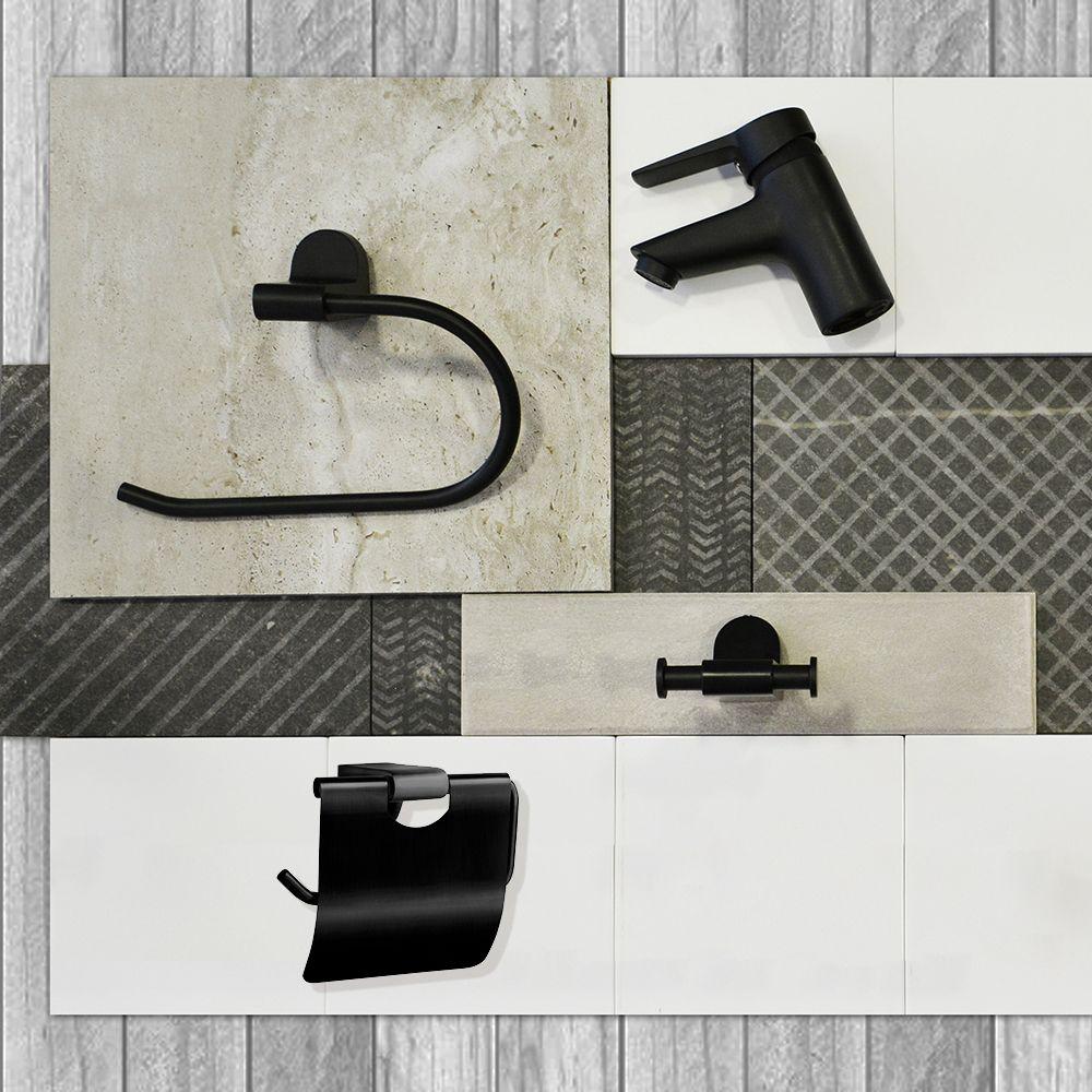 Pack Baño Negro Mate | Grifería + Accesorios-1