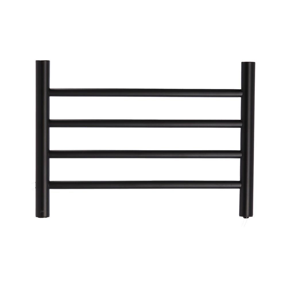 Secador de Toallas Eléctrico 4 Barras Negro Mate-2