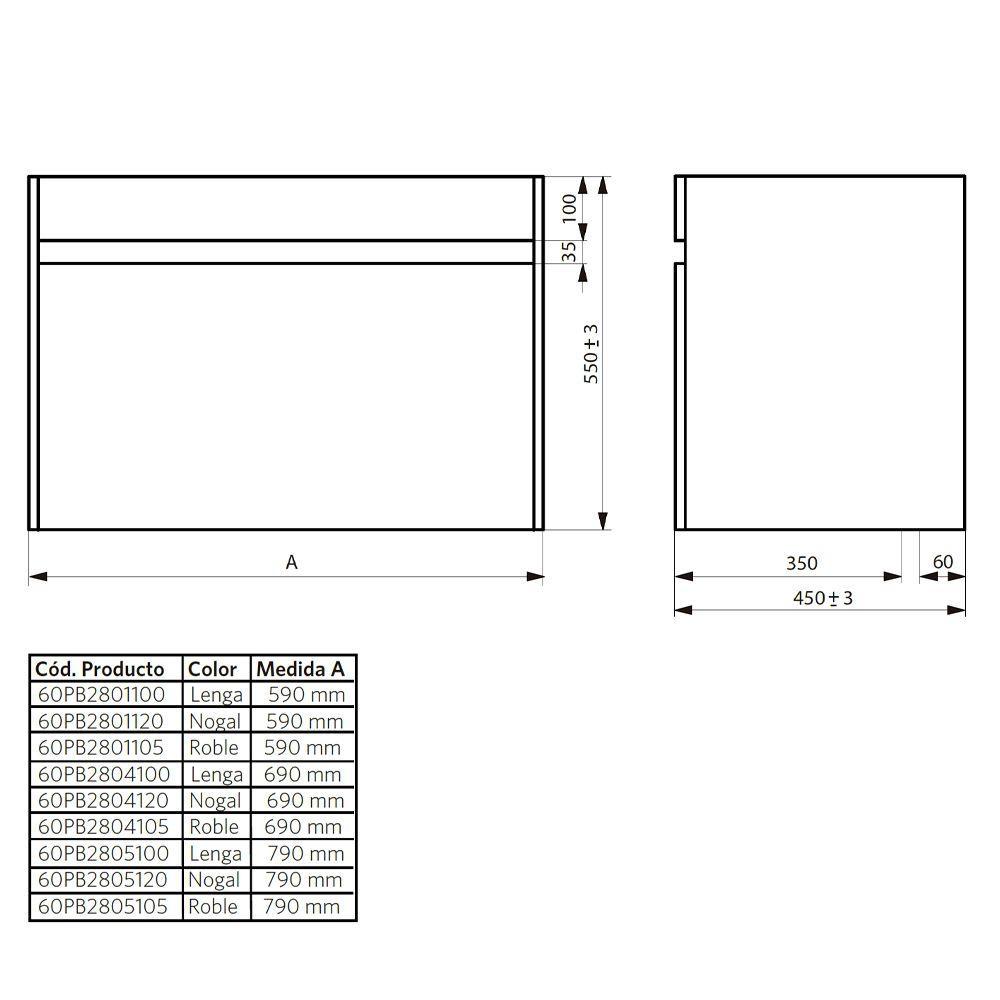 Mueble Vanitorio Completo Renee 80x46 cm-6