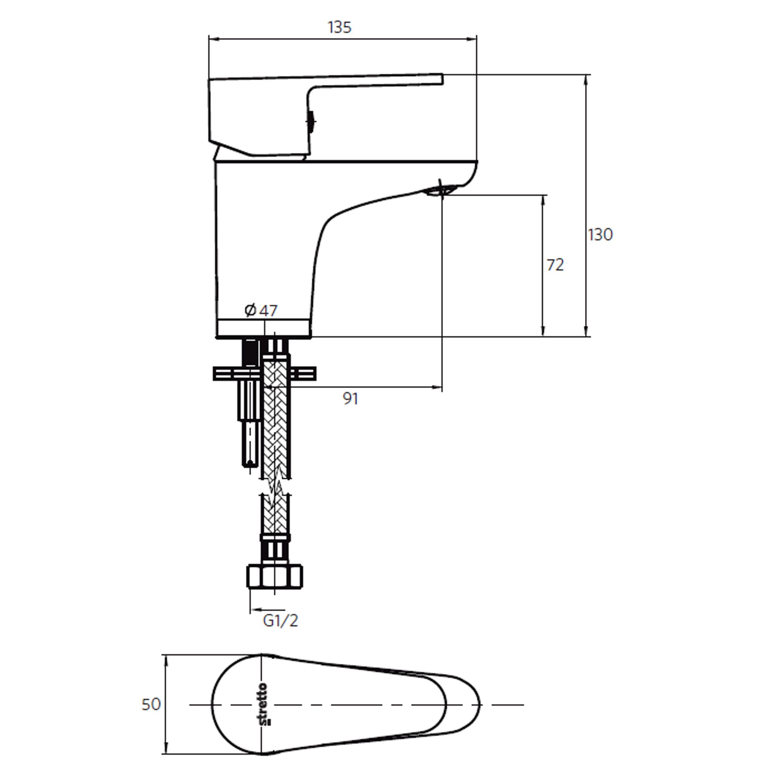 Monomando Lavatorio Dessin-2