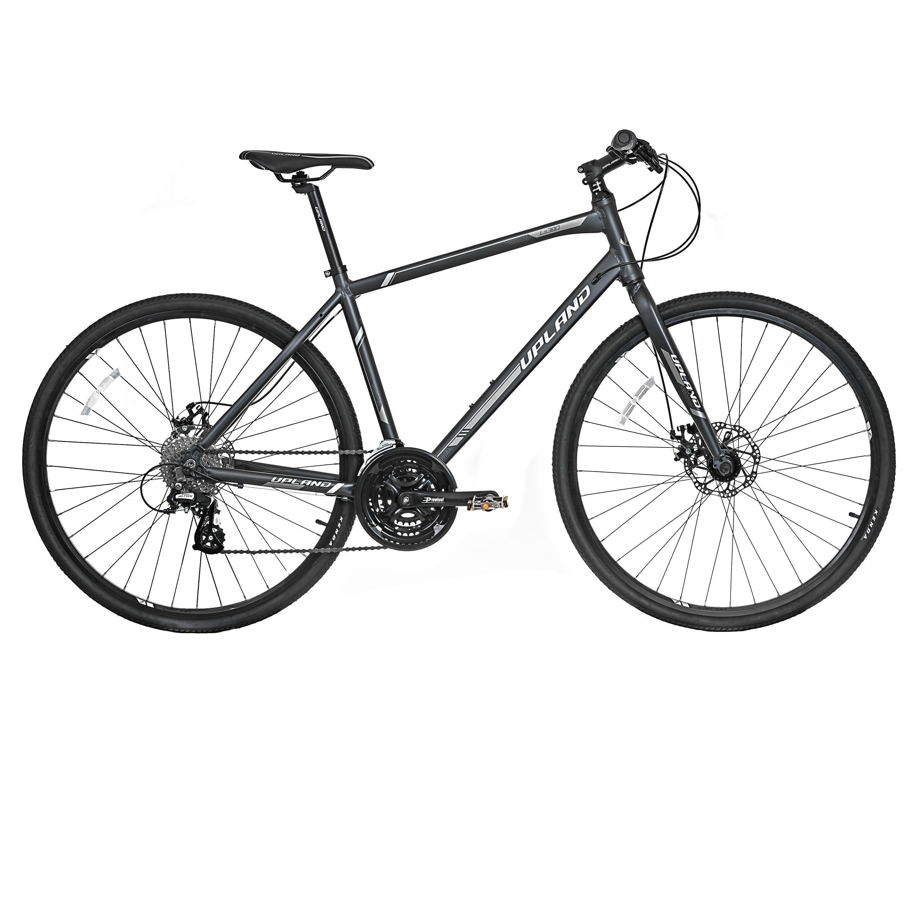 Bicicleta Upland Hibrida L380 Disco Negra-0
