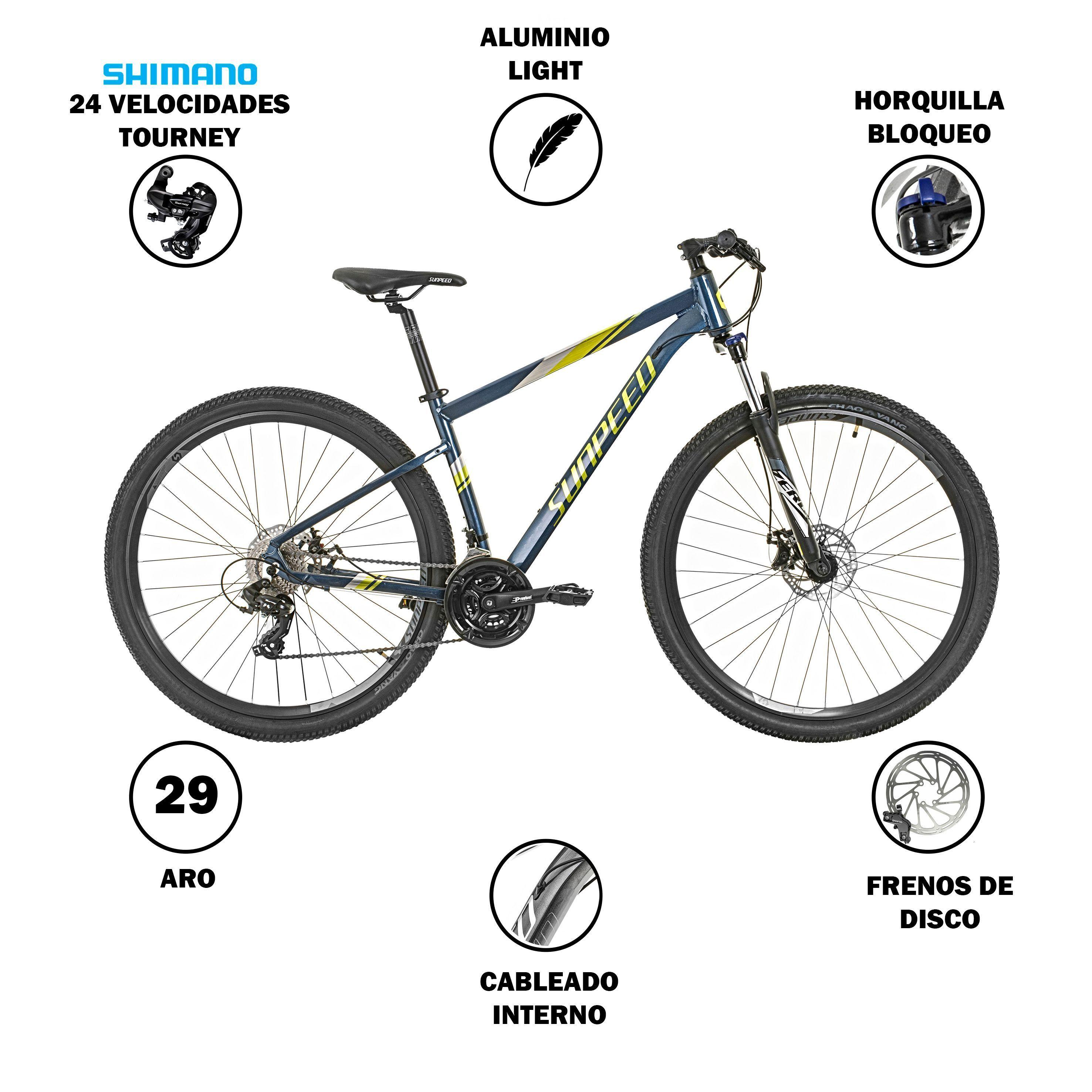 Bicicleta Sunpeed Zero Aro 29 Azul Amarillo-1