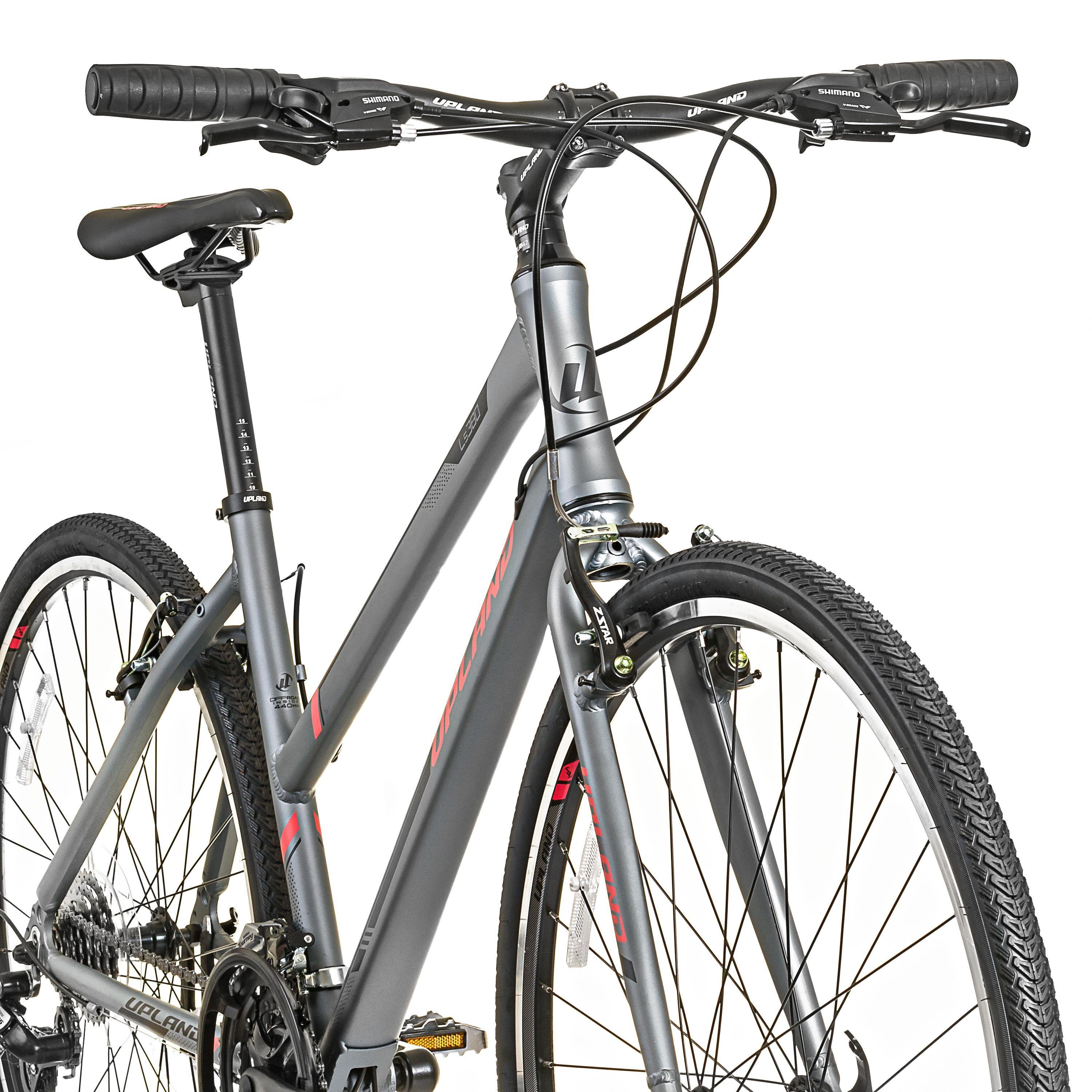 Bicicleta Upland Hibrida L380 Mujer gris-2