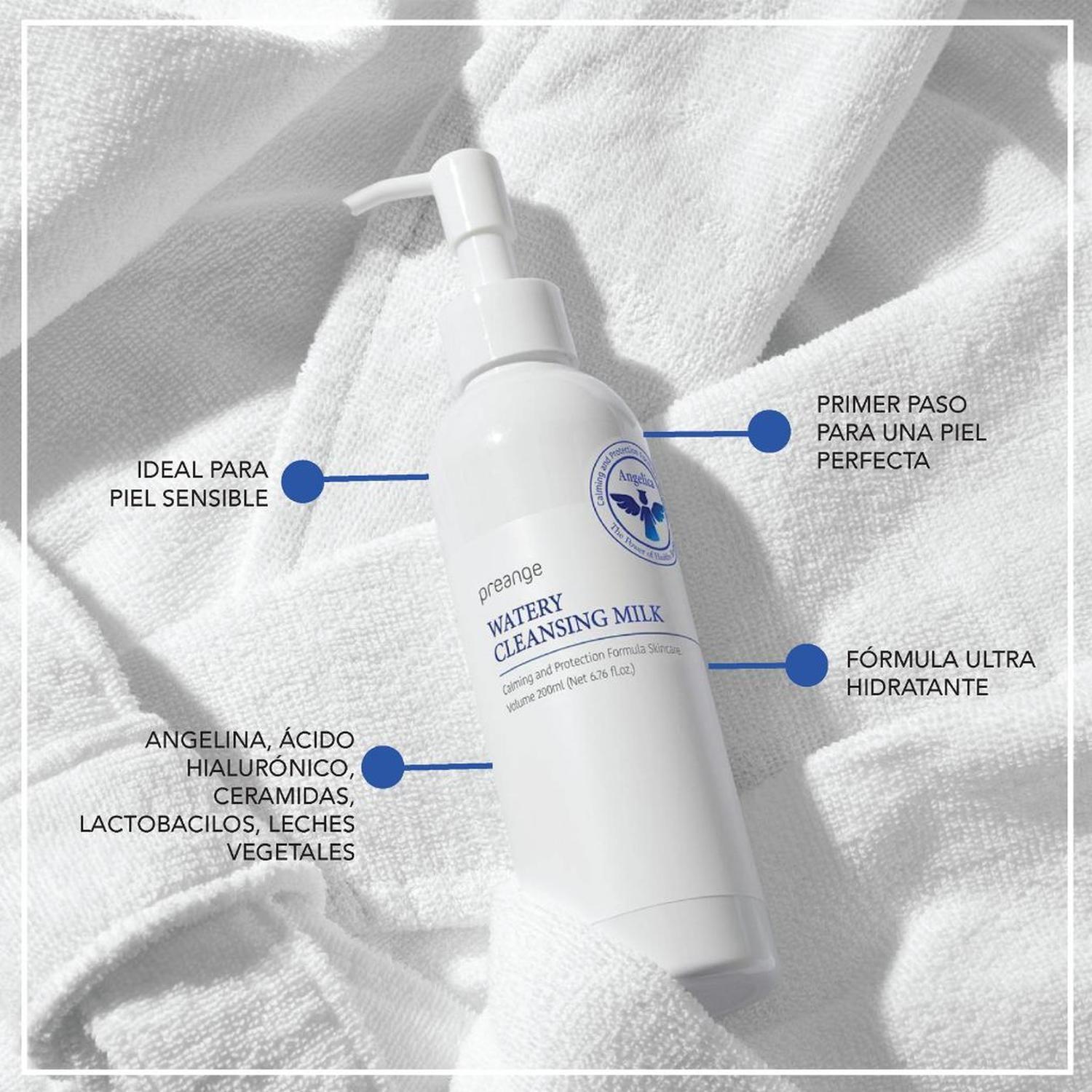 Limpiador Facial Suave PREANGE Ácido Hialurónico 200ml-2