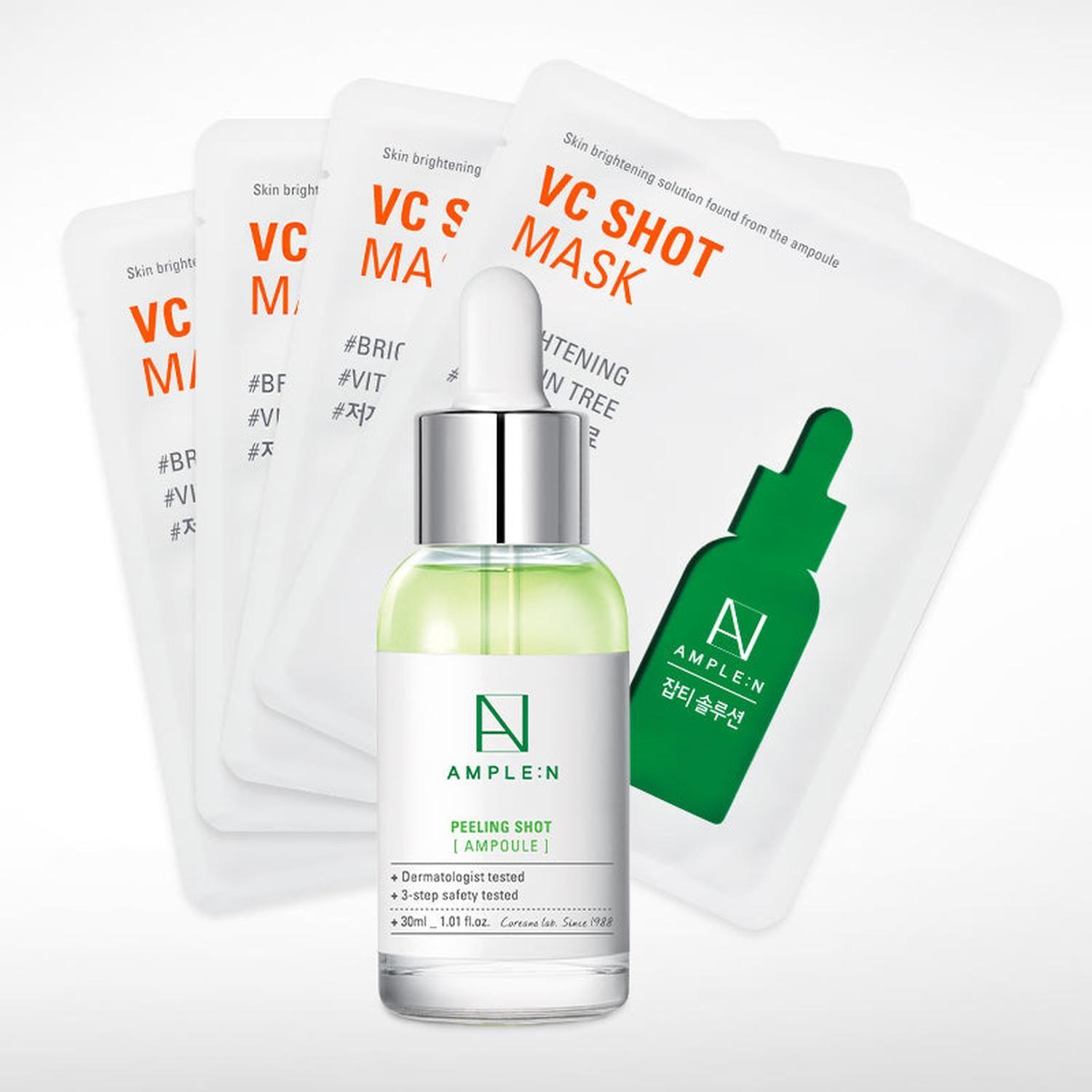 Set Antimanchas AMPLEN Sérum Exfoliante + 4 Mascarillas-0