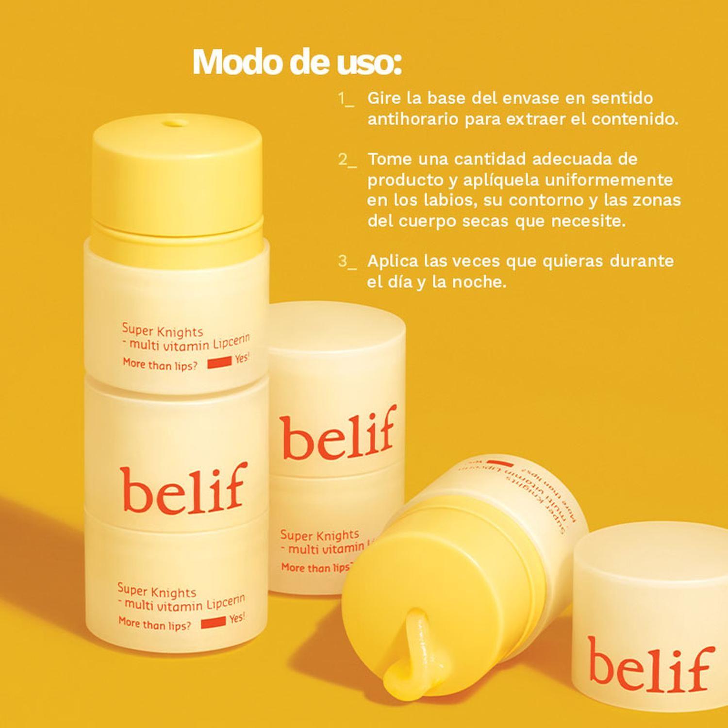 Bálsamo Labial Multivitamínico Reparador Belif Super Knights Lipcerin-4